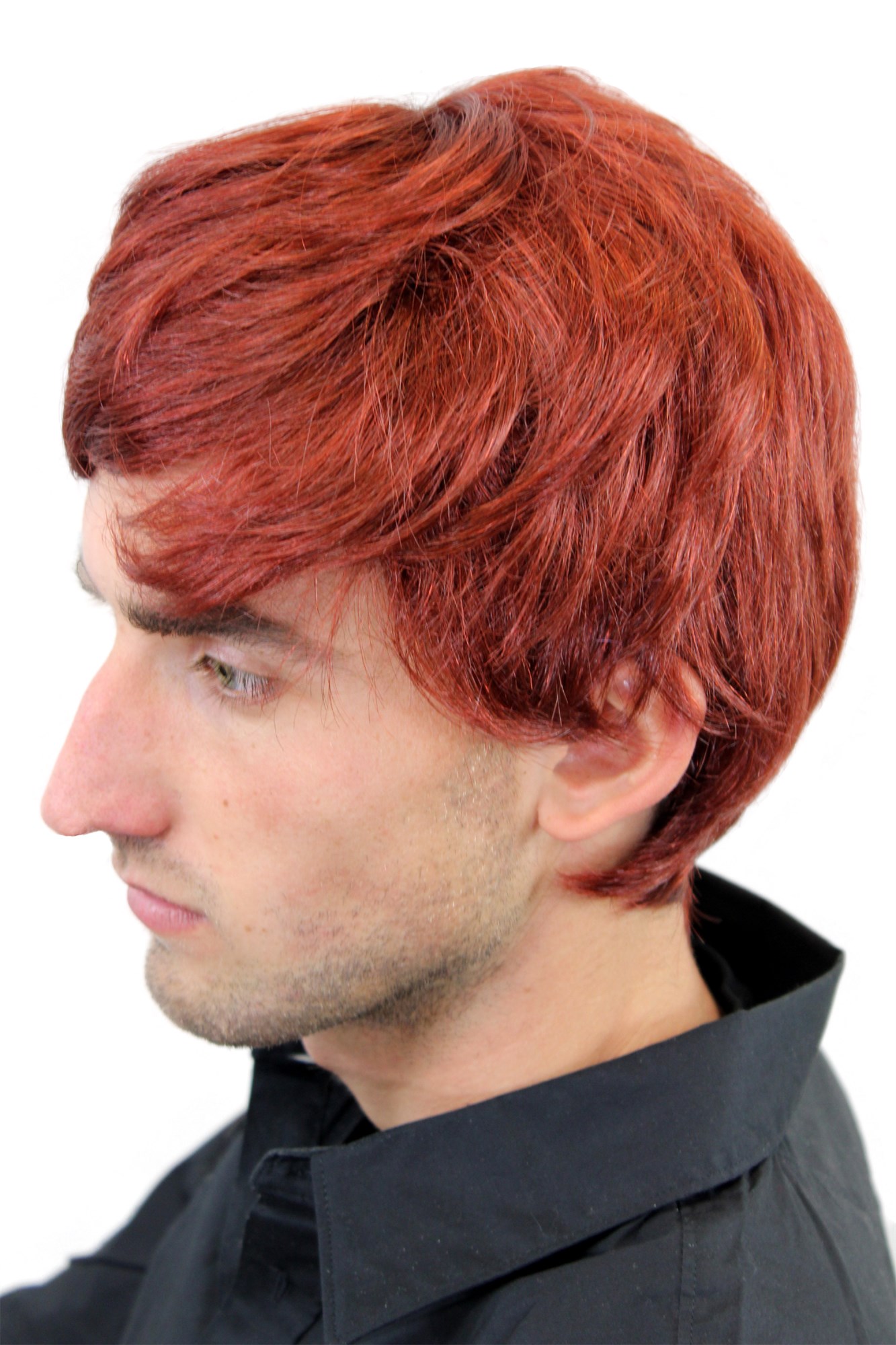 Men's WIG (for Men or Unisex) HIGH  synthetic short RED REDDISH youthful young look Man, view 4, WIG ME UP: Your Perücken Online Shop Quality Wigs, Men, Red, straight, short
