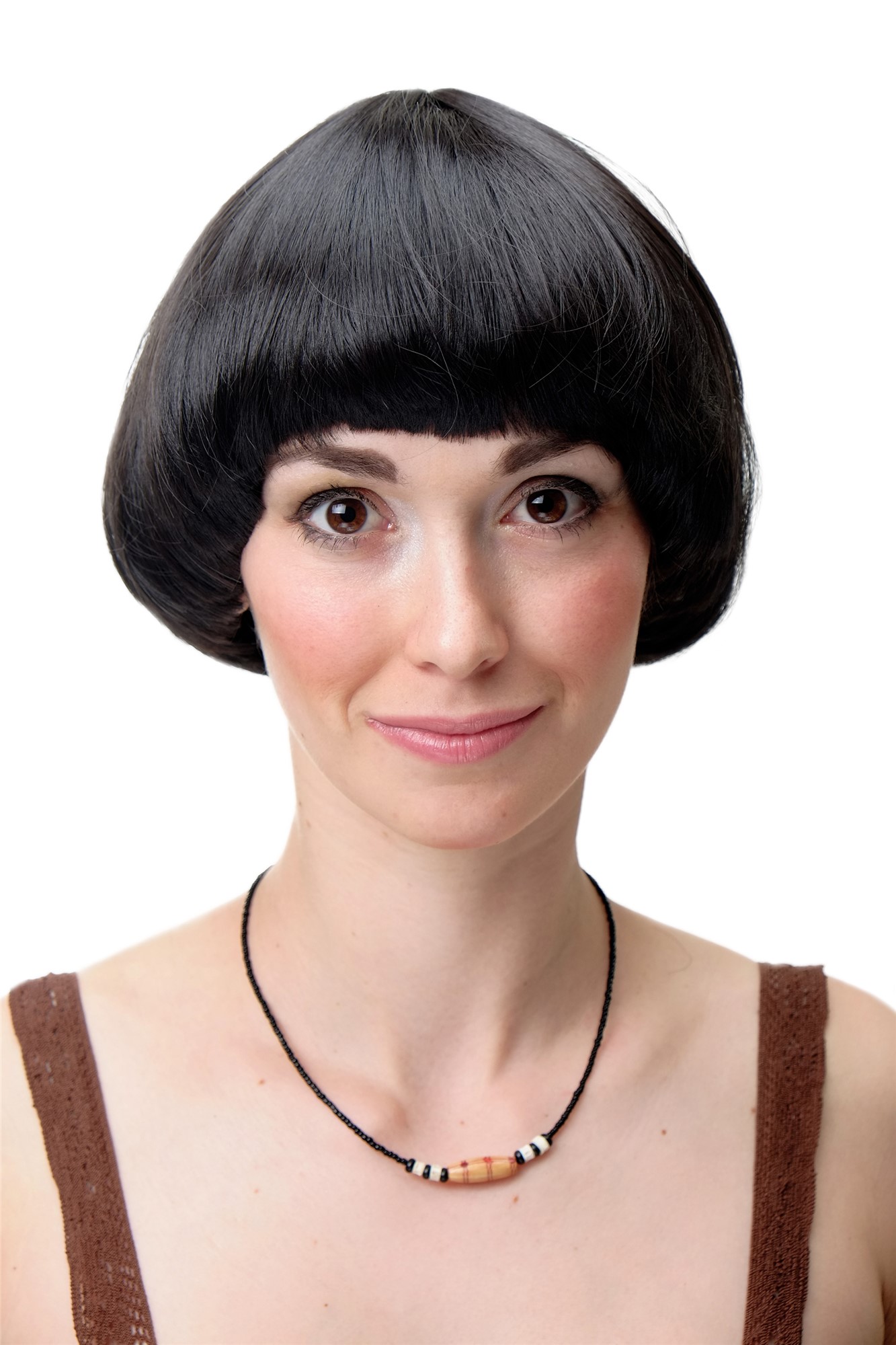 Wig Bob short straight dark brown YZF-41060-4, front view, WIG ME UP: Your Perücken Online Shop Quality Wigs, Ladies, Brown, straight, short