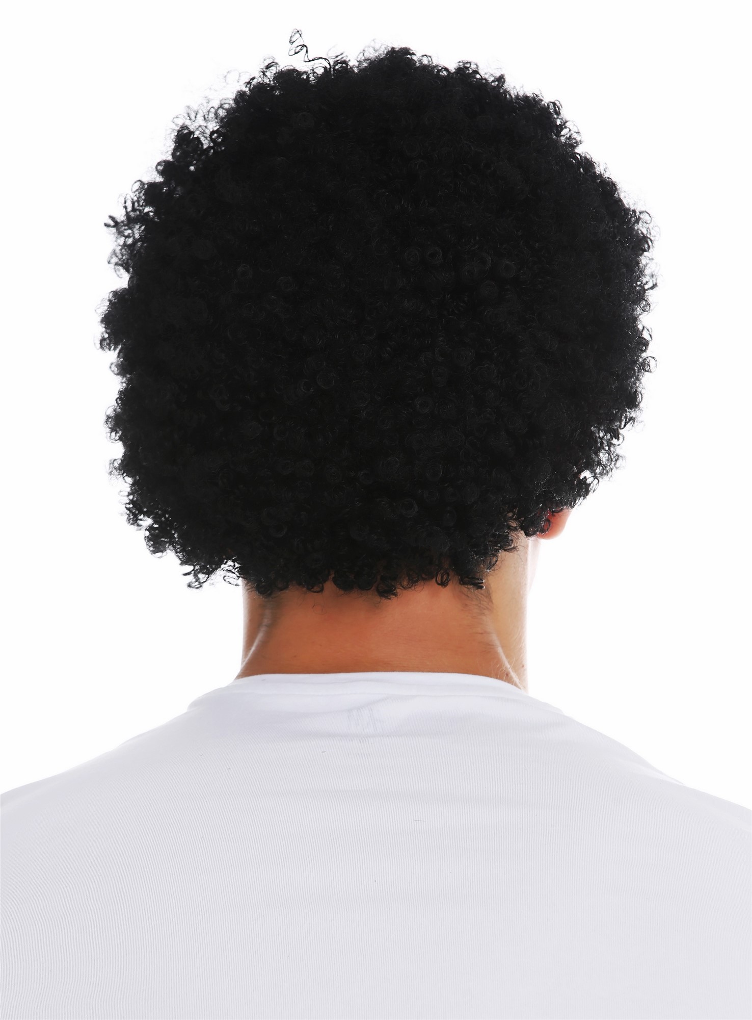 Wig Halloween carnival men women short afro frizzy curly black MMAM-9M, view 4, WIG ME UP: Your Perücken Online Shop Party Wig, Unisex, pitch black, curled, short