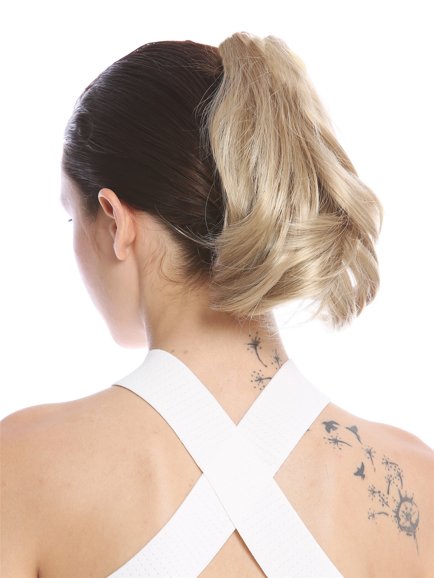 Ponytail Hairpiece Extensions short wavy light ash blond 10" 506-V-24, view 2, WIG ME UP: Your Perücken Online Shop Ponytails, ash blonde, curled, short