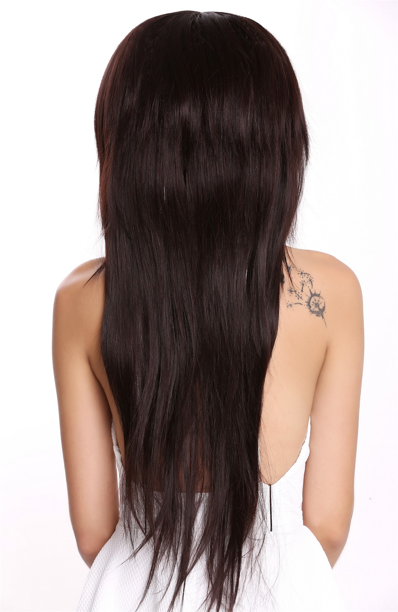 Extravagant Lady Wig long smooth teased volume mane mahogany brown mix 10253, view 4, WIG ME UP: Your Perücken Online Shop Quality Wigs, Ladies, black-brown-mahogany brown mix, straight, very long