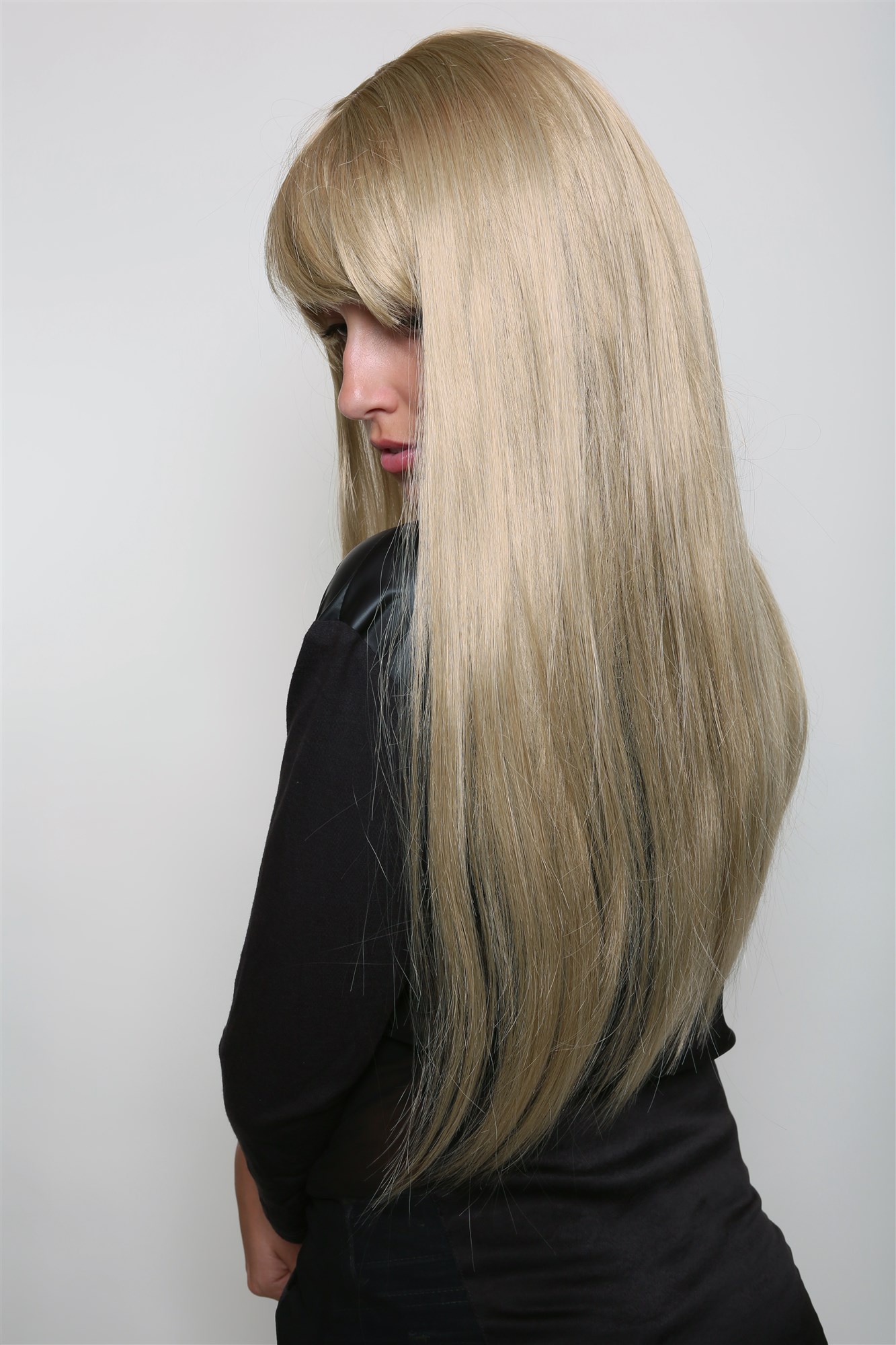 Lady women wig very long light ash blonde fringe bangs seductive Gothic 3113 , view 2, WIG ME UP: Your Perücken Online Shop Quality Wigs, Ladies, light ash blonde, straight, long