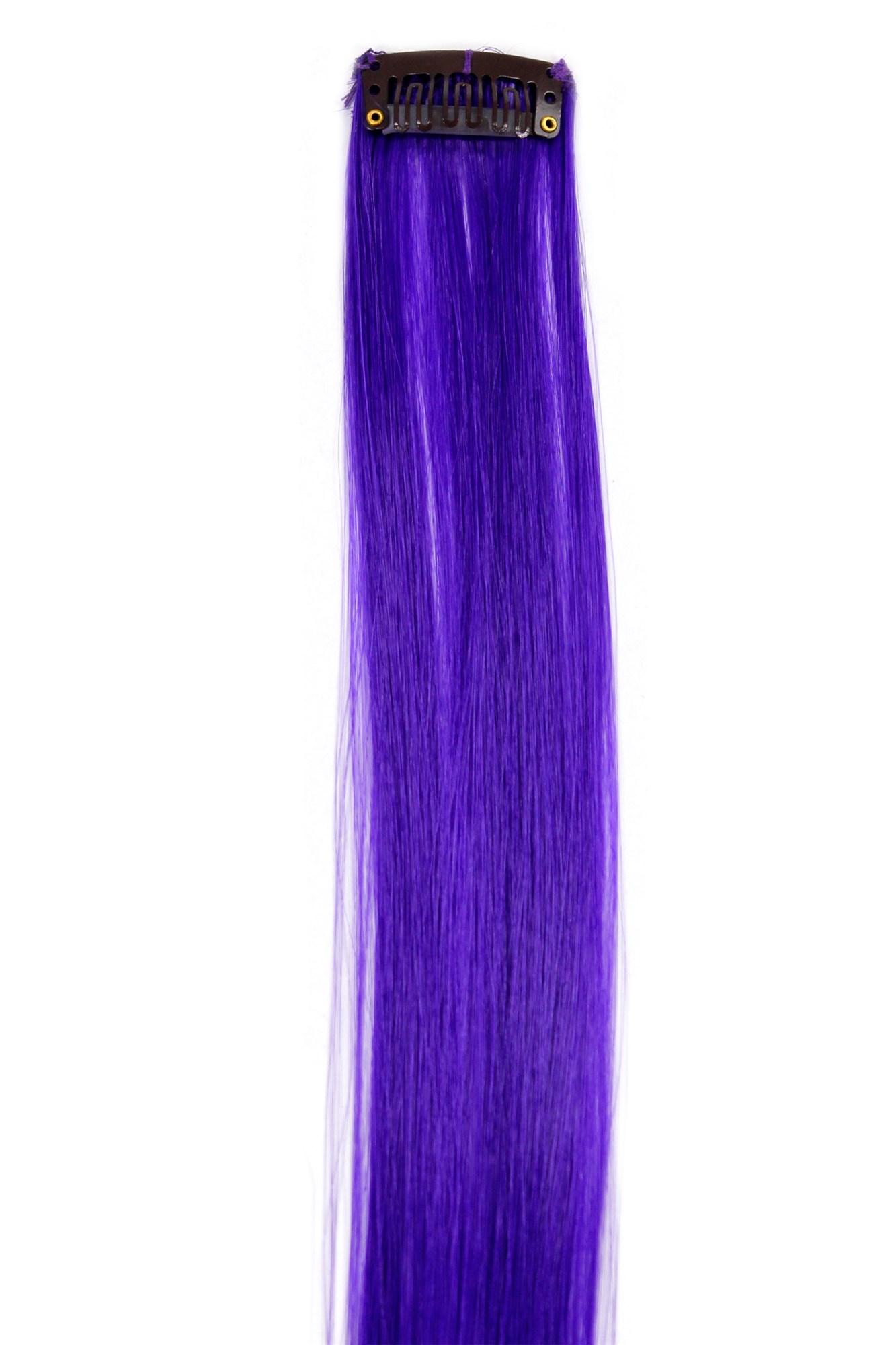 glatte Extensions Neon-Lila 52 cm lang