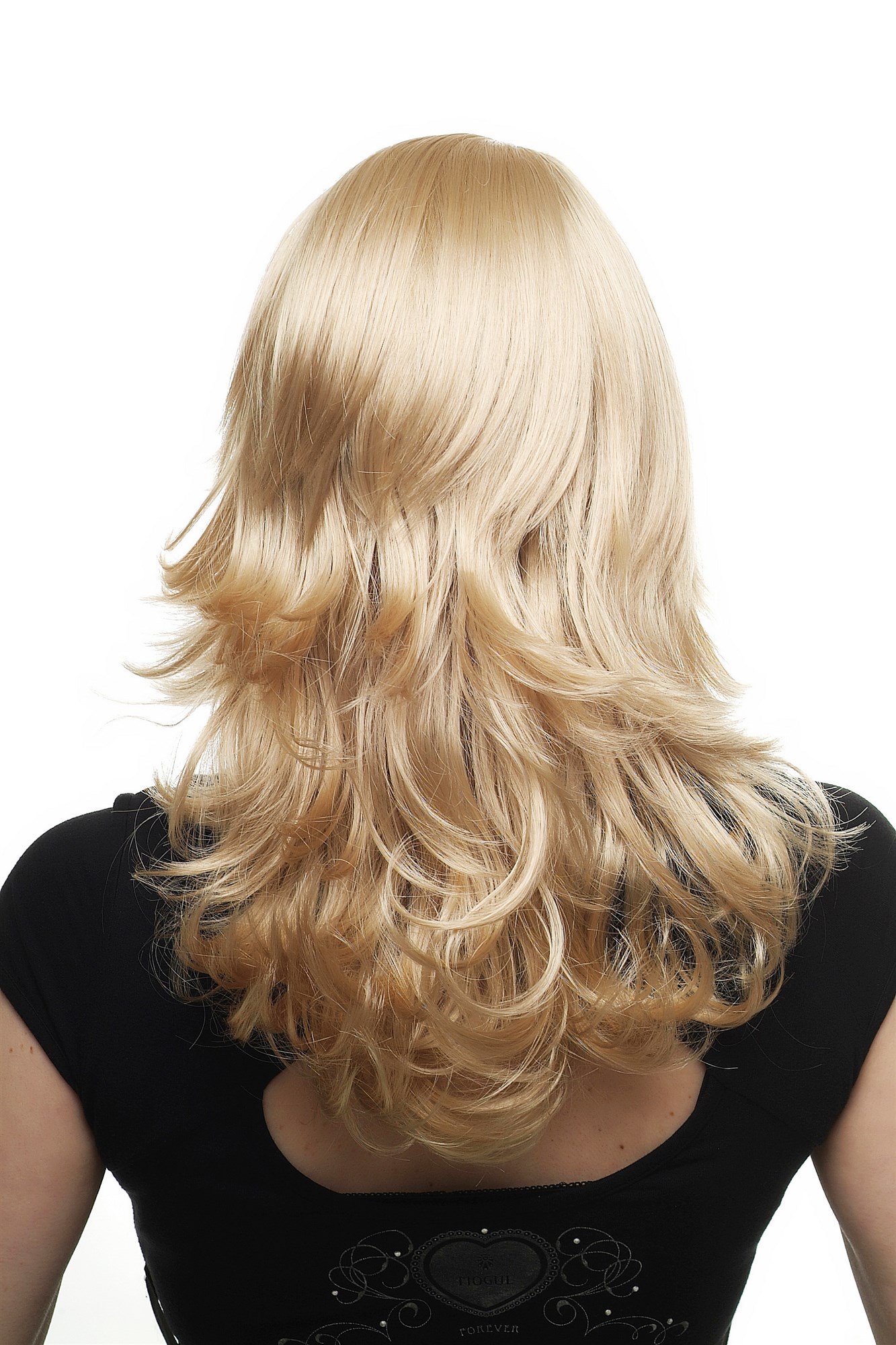 hochwertige Qualitätsperücken, Perücke Sexy & Glamourös hellblond schulterlang gestuft 3271-202, Ansicht 4, WIG ME UP: Ihr Perücken Online Shop wellige Tressen-Perücke mit Kopfhaut-Imitat Blond lange Haare für Damen