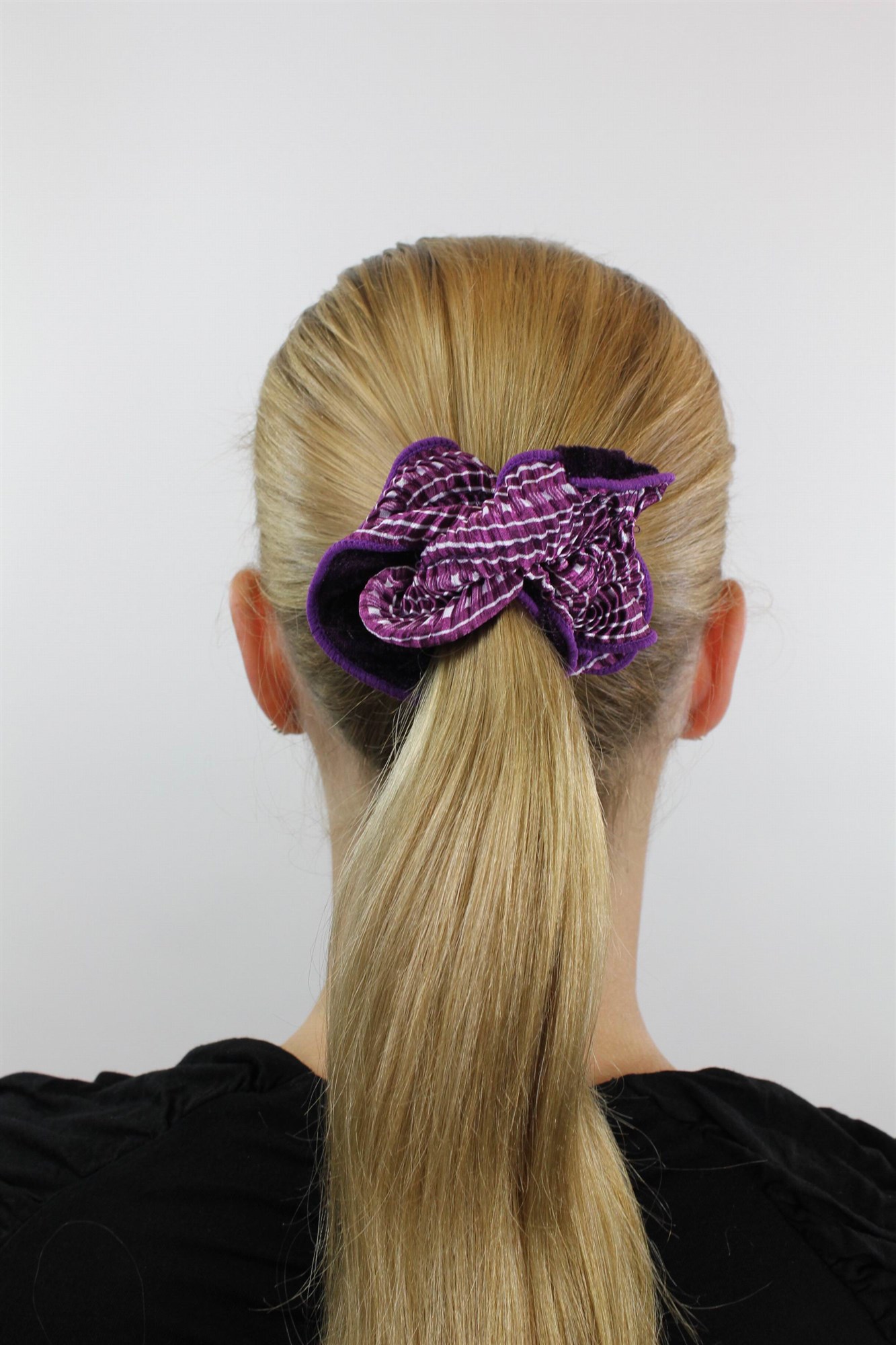Haarband/Scrunchy Ziehharmonika Lila Z014, Ansicht 2, WIG ME UP: Ihr Perücken Online Shop Scrunchie Haar-Gummi