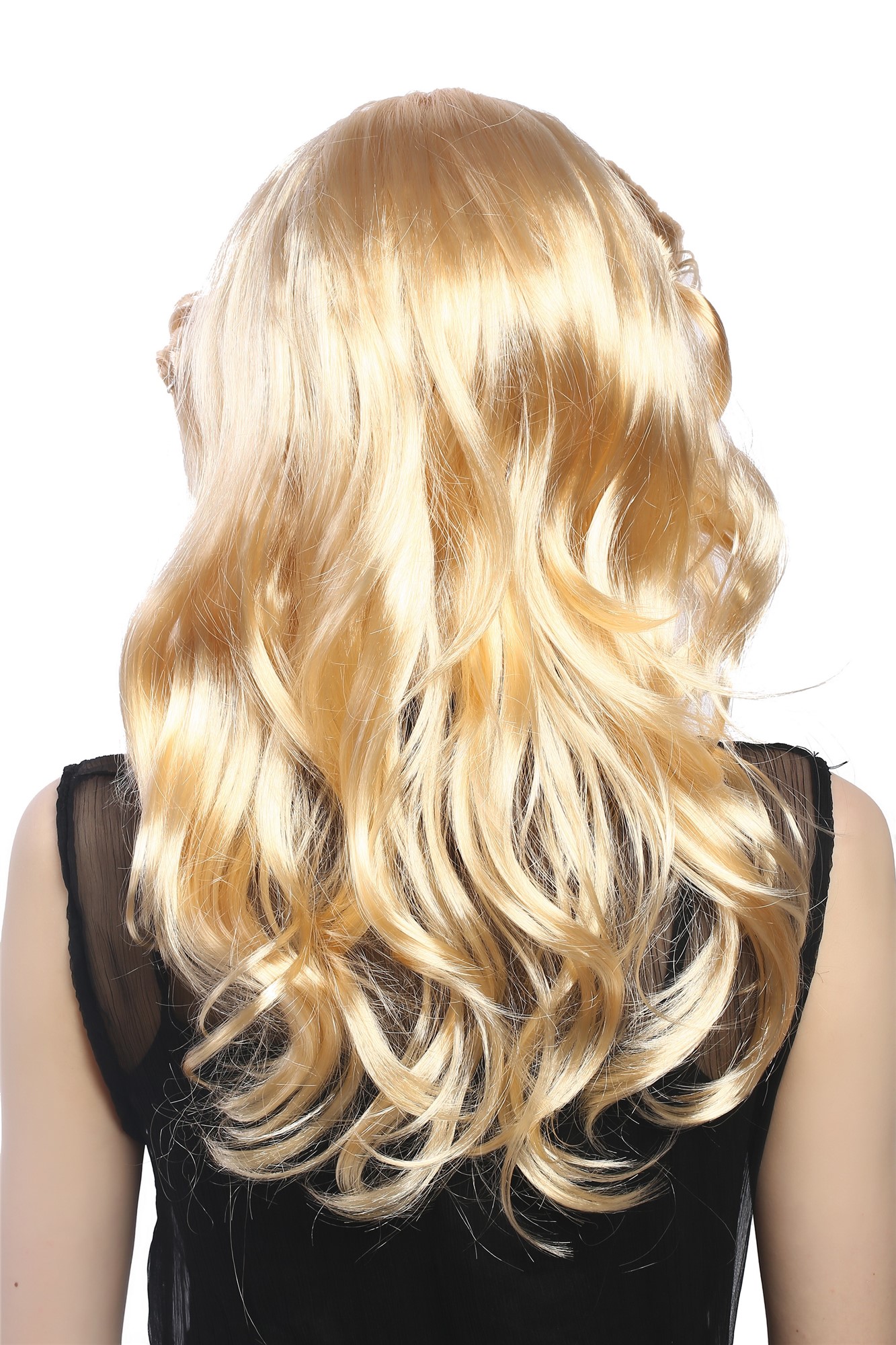 günstige Party Perücke, Perücke Mittelscheitel Goldblond Gestuft 90682-ZA02, Ansicht 3, WIG ME UP: Ihr Perücken Online Shop wellige Party Perücke Blond lange Haare für Damen