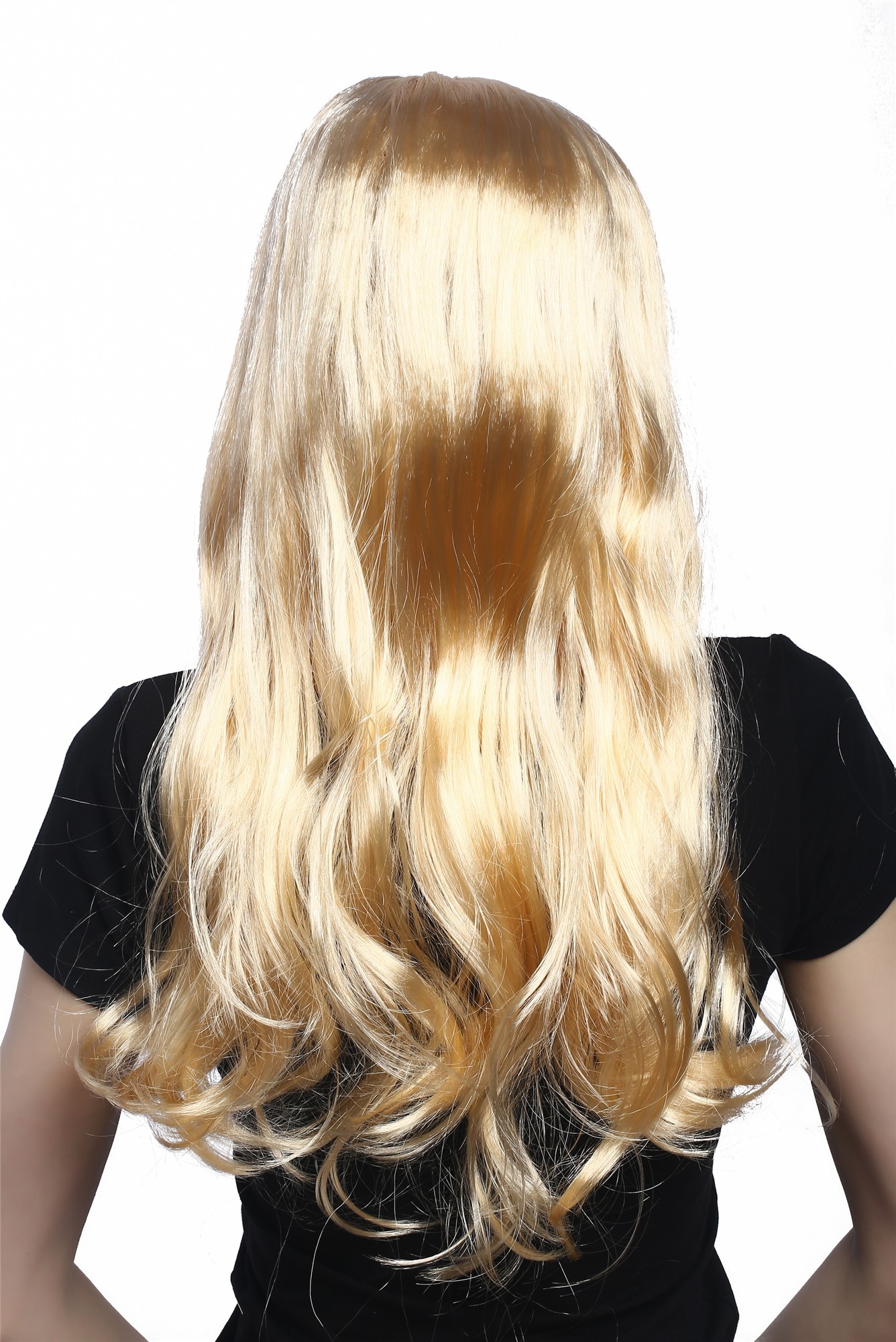 Lady Party Wig Fancy Dress bright gold blond long straight hair Princess Beatnik middle parting, view 4, WIG ME UP: Your Perücken Online Shop Party Wig, Ladies, Blonde, straight, long