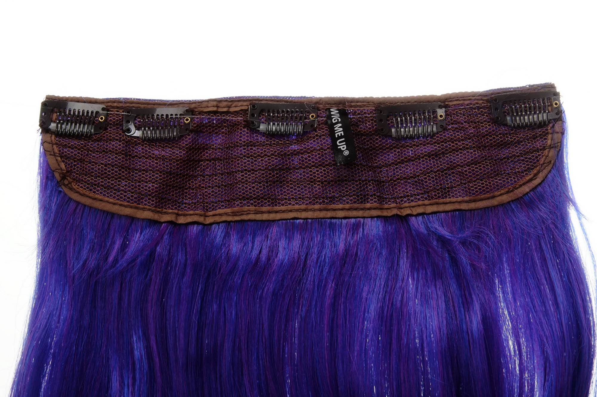 Haarteil Extension breit 5 Clips wellig Neonviolett-Neonblau-Mix YZF-3180-T2420TTF2517, Ansicht 3, WIG ME UP: Ihr Perücken Online Shop wellige Halbperücke Neonviolett-Neonblau-Mix 50 cm lang