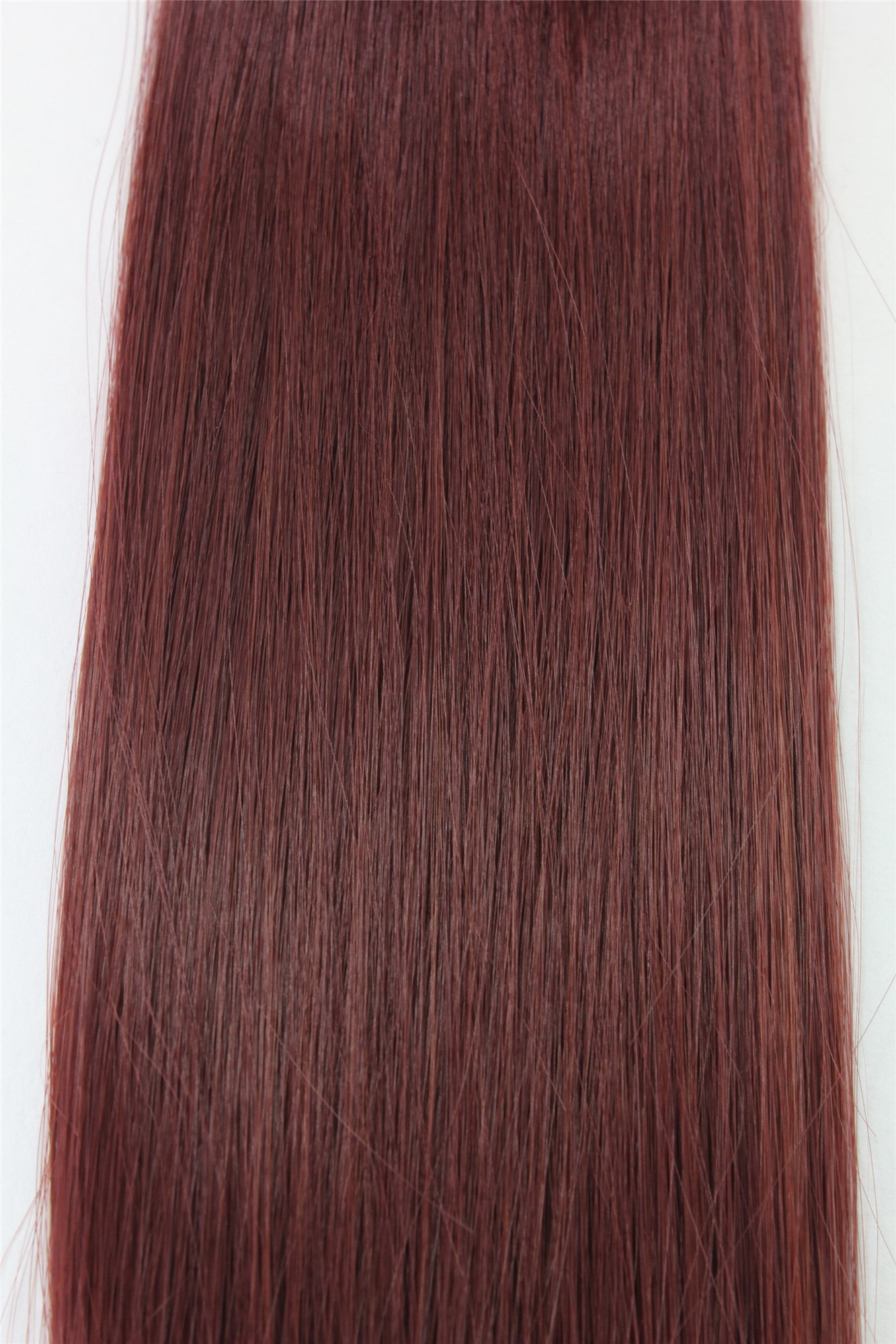 glatte Extensions Rotbraun 40 cm lang