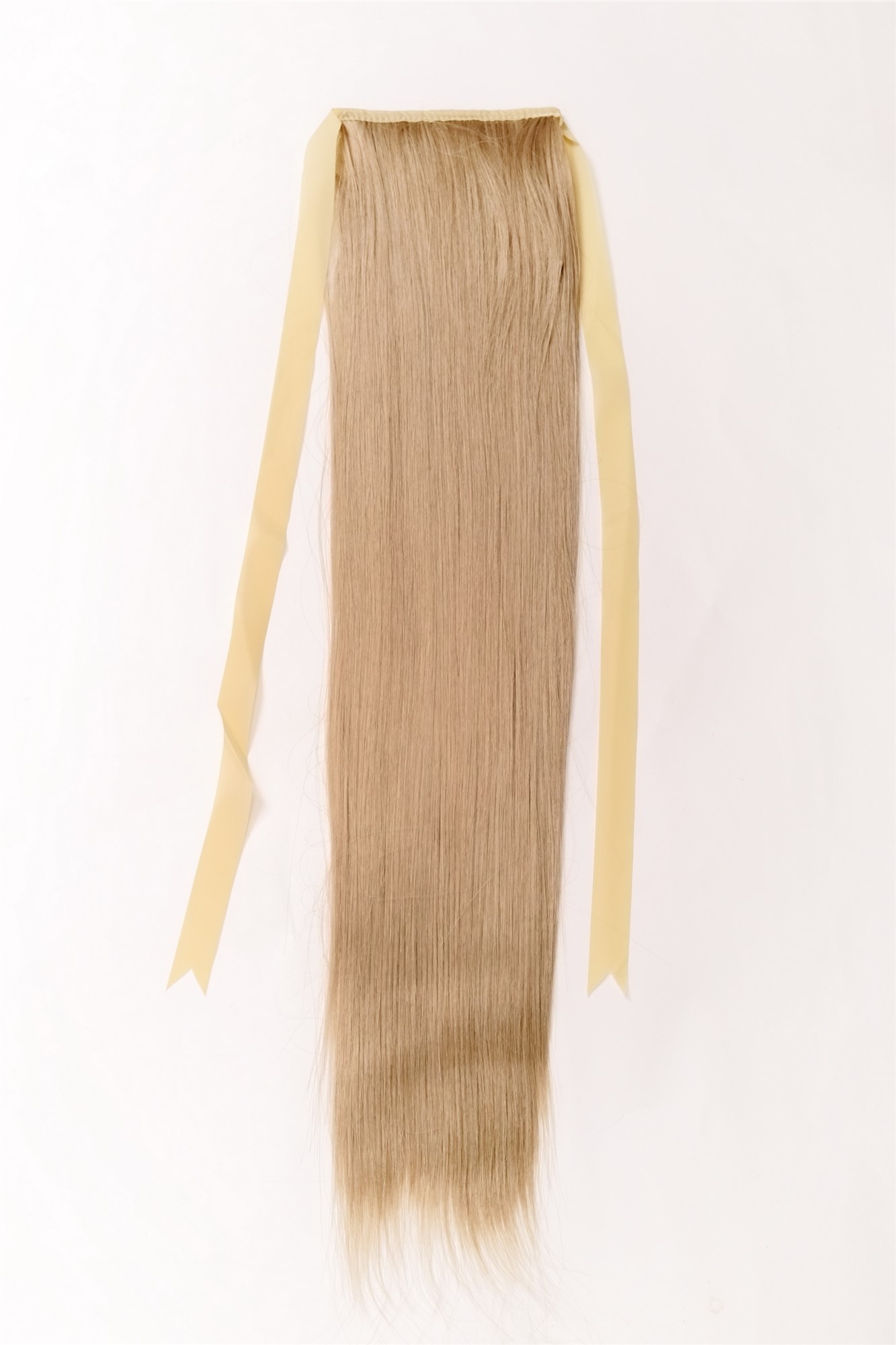 hochwertiges Haarteil glatt lang Befestigung mit Bändchen & Klammer Aschblond C9429-24, Ansicht 3, WIG ME UP: Ihr Perücken Online Shop glattes Zopf-Haarteil Hell-Aschblond 60 cm lang