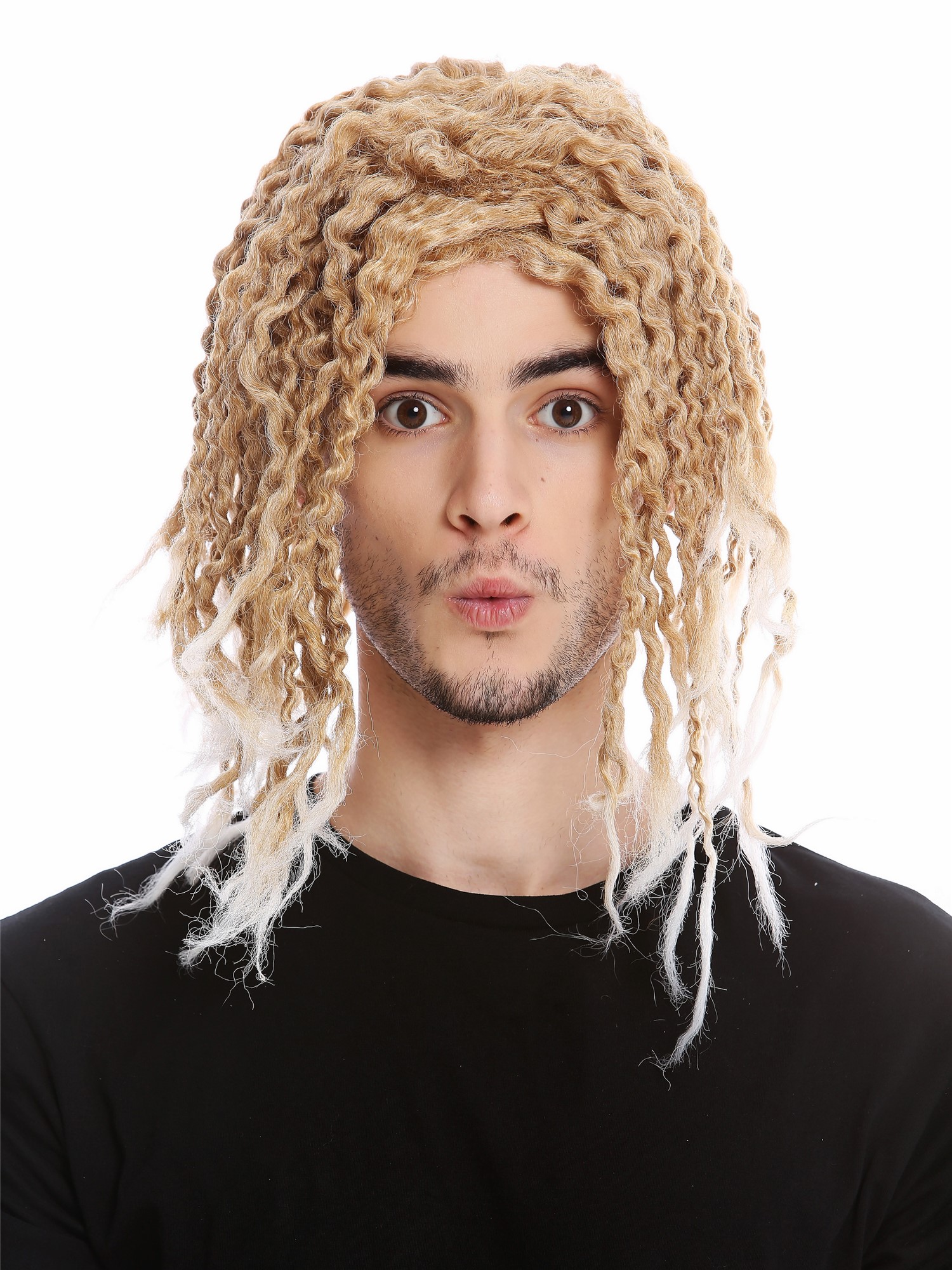 Wig Men Women Dreadlocks Rasta curls blond sun bleached  Beach Hippie CXH-008, view 2, WIG ME UP: Your Perücken Online Shop Party Wig, Unisex, Blonde, dreadlocks, curled, shoulder-length