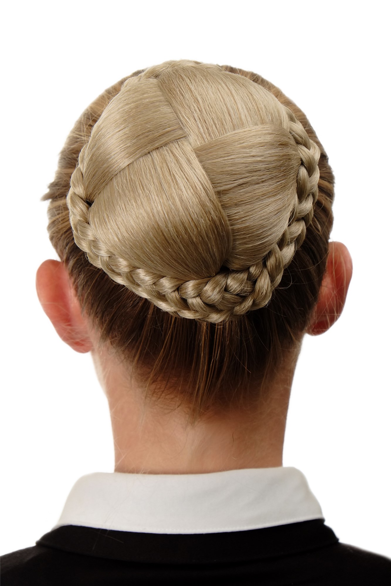 Dutt Haarteil geflochten Haarknoten Hell-Aschblond N796-22, Vorderansicht, WIG ME UP: Ihr Perücken Online Shop geflochtener Dutt Haarteil Hell-Aschblond