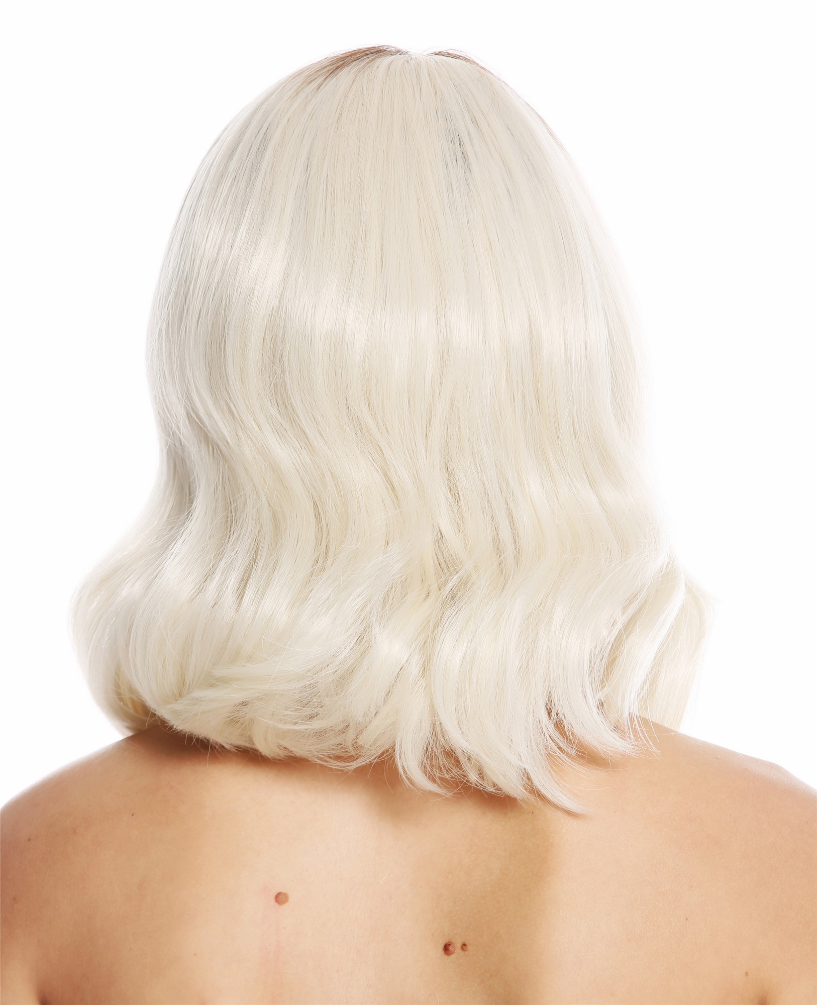 hochwertige Qualitätsperücken, Perücke mittellang Mittelscheitel Ombre Braun Blond GFW2702-613B+12T613B, Ansicht 4, WIG ME UP: Ihr Perücken Online Shop glatte Tressen-Perücke mit Kopfhaut-Imitat Blond-Braun-Mix schulterlange Haare für Damen