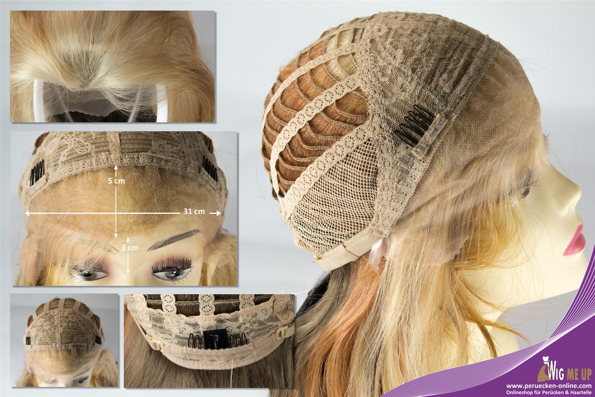 hochwertige Qualitätsperücken, Perücke Lang Gewellt Lace-Front Balayage Blond Braun Platin BIZ-B-LF-YG24BSP613/27/30/14, Ansicht 5, WIG ME UP: Ihr Perücken Online Shop lockige Tressen-Perücke Goldblond-Platinblond-Erdbeerblond-Kupferbraun-Hellbraun-Mix lange Haare für Damen