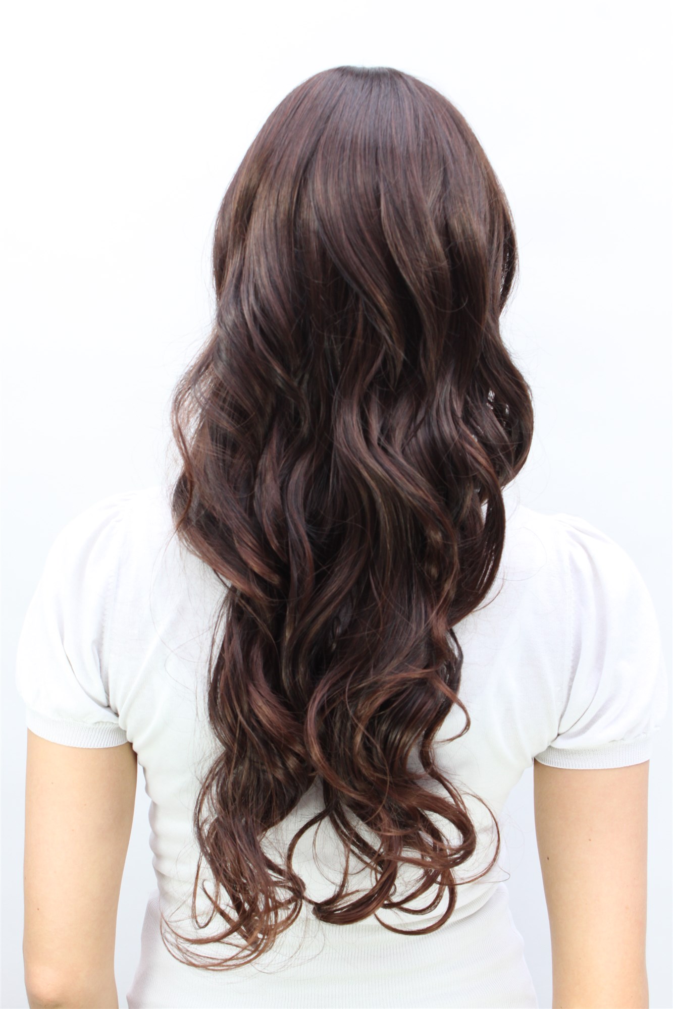 Lady  Wig naturally looking BROWN BRUNETTE MIX strands wavy soft curls, view 3, WIG ME UP: Your Perücken Online Shop Quality Wigs, Ladies, Brown, curled, long