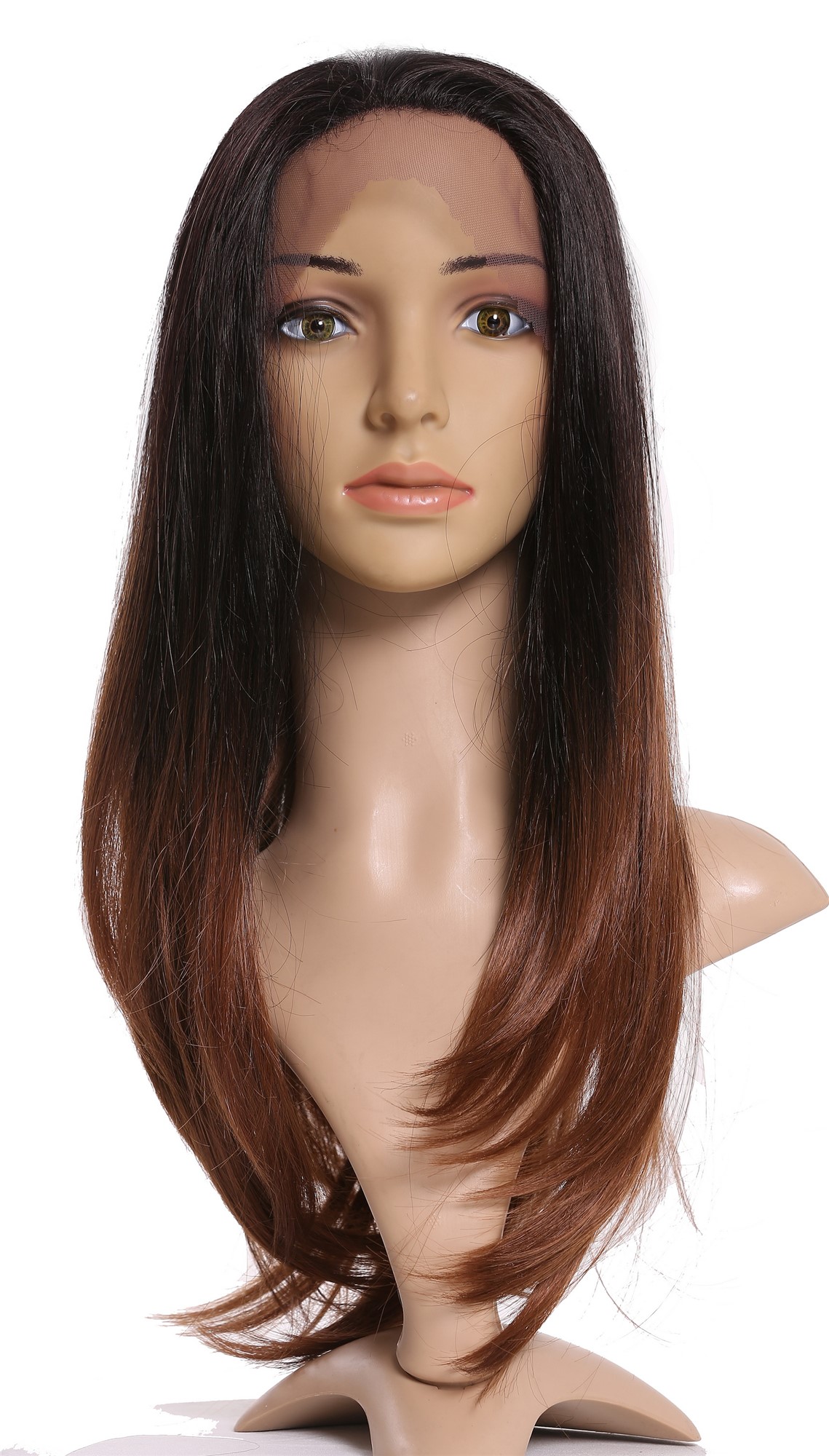 Lady wig lace front long sleek dark brown copper brown ombre mix RGF-6082-LF, view 7, WIG ME UP: Your Perücken Online Shop Quality Wigs, Ladies, black-brown-copper-brown mix, straight, long