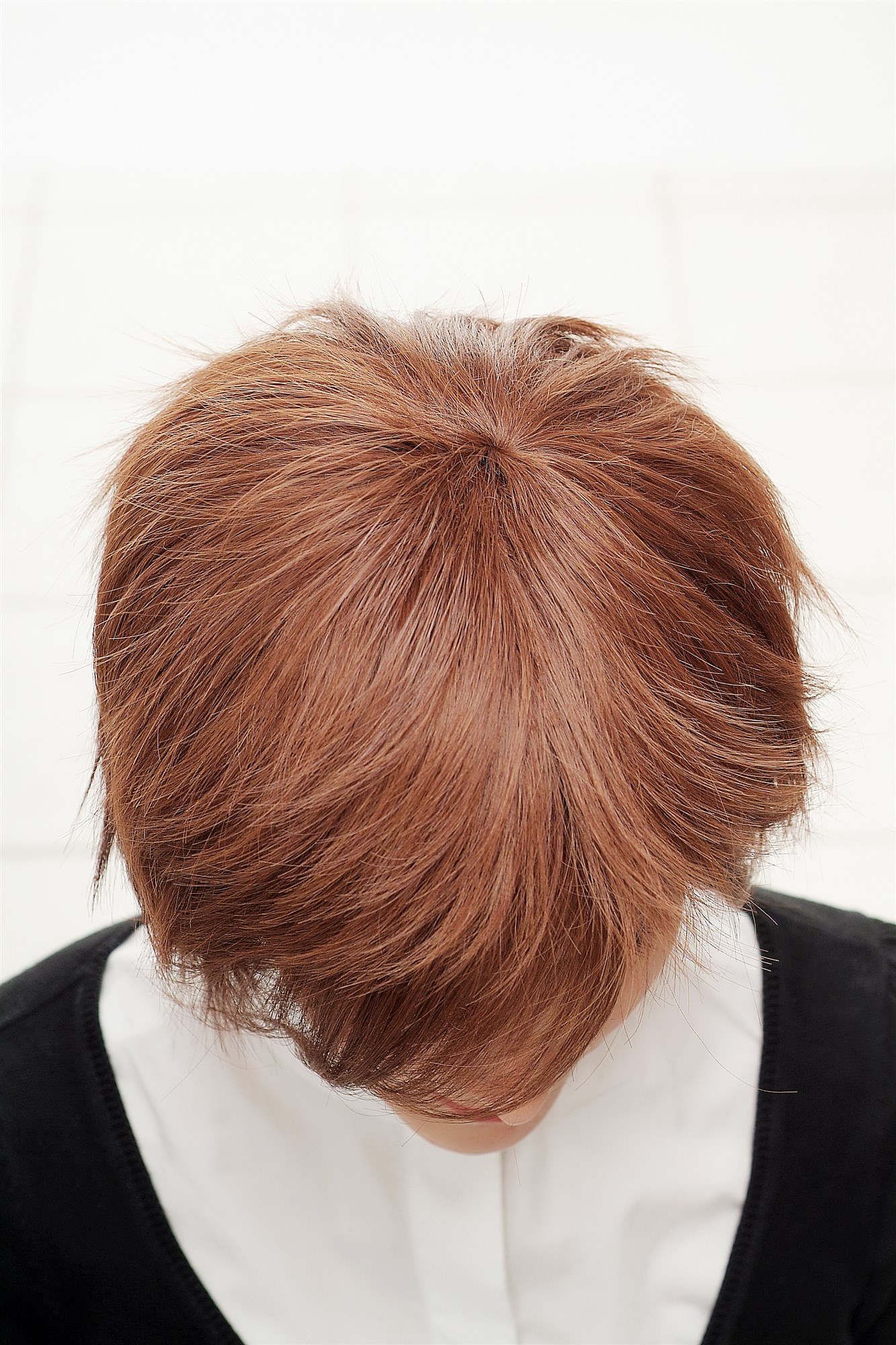 hochwertige Qualitätsperücken, Perücke Cosplay Kurz Braun Rotbraun SA075-2T33H30/33, Ansicht 5, WIG ME UP: Ihr Perücken Online Shop wellige Tressen-Perücke Braun-Mix kurze Haare für Damen