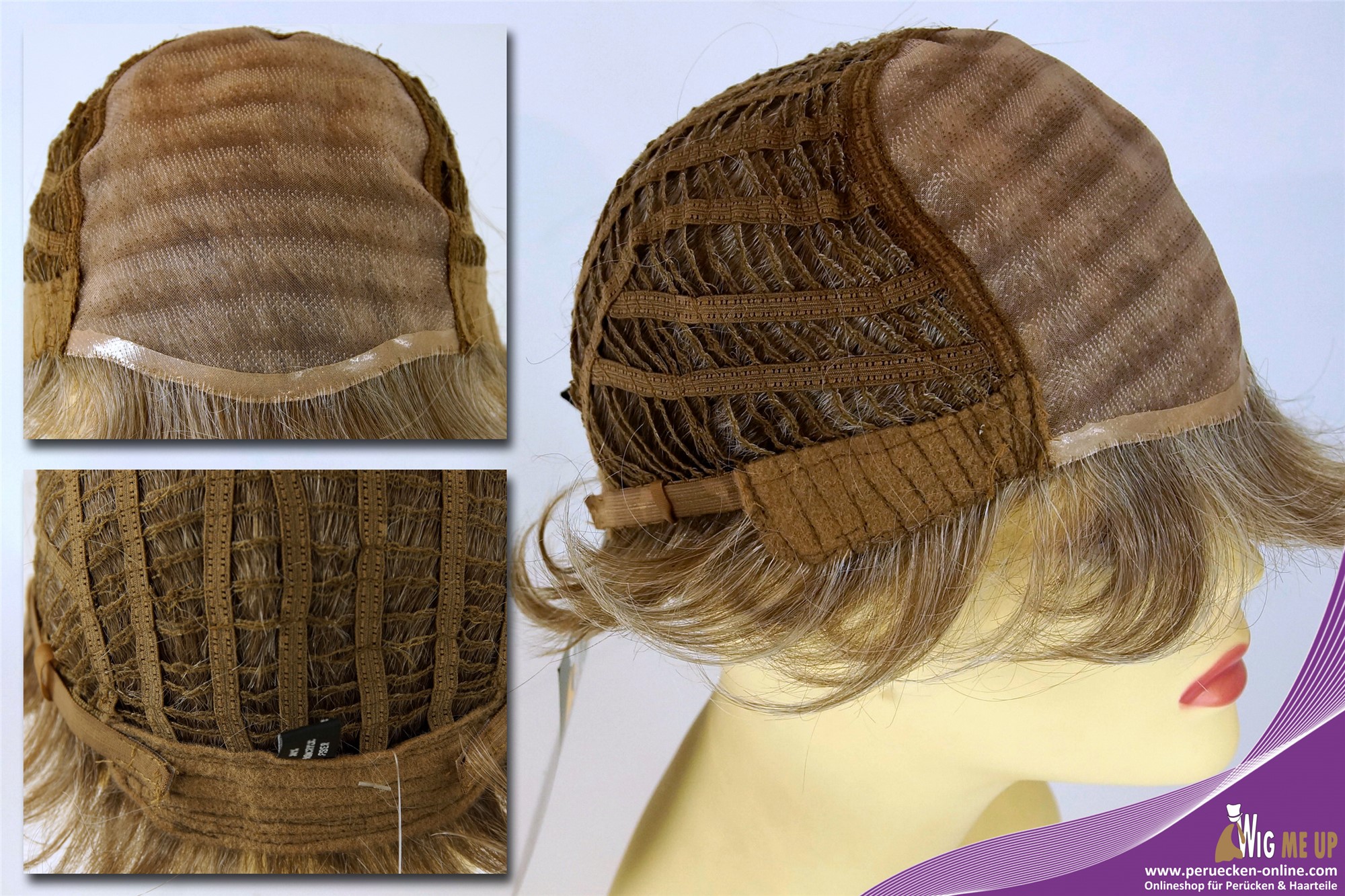 Lady wig monofilament short light brown silver blonde highlights DW2439-MT, view 7, WIG ME UP: Your Perücken Online Shop Quality Wigs, Ladies, blonde-brown mix, straight, short