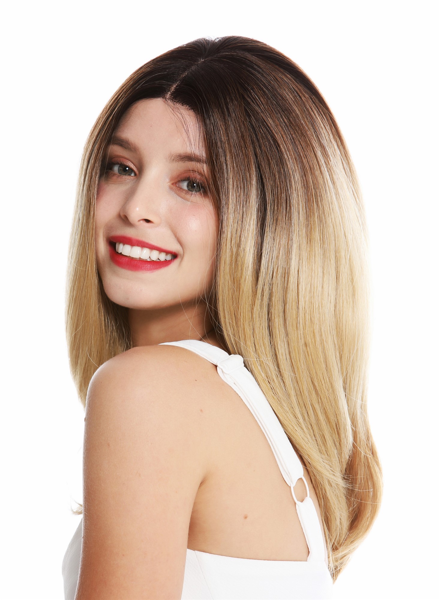 Quality Wigs, Ladies, brown-blonde mix, straight, long