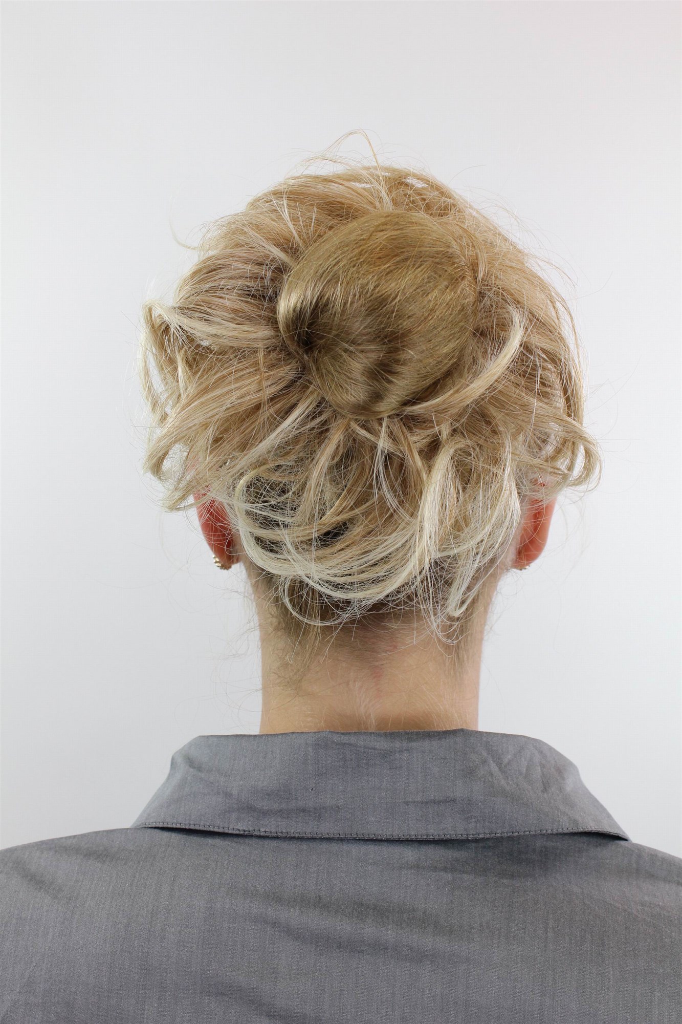 Scrunchie, blond mix, curled, short