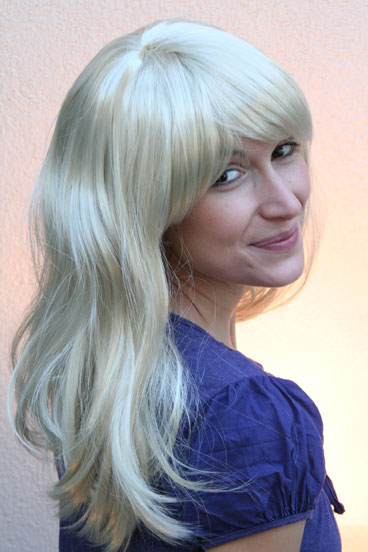 günstige Party Perücke, Party Perücke blond Bob Pony LM3124-P88, Ansicht 3, WIG ME UP: Ihr Perücken Online Shop lockige Party Perücke Blond kurze Haare für Damen