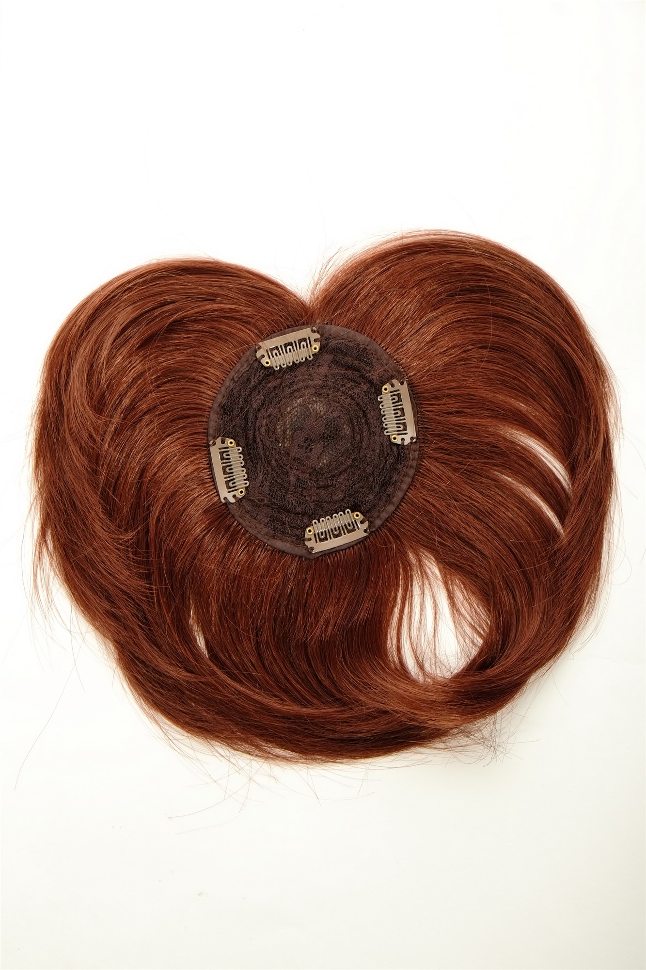 Toupet Haarteil Topaufsatz Rostbraun L008-35, Ansicht 4, WIG ME UP: Ihr Perücken Online Shop Toupet glatt Rostbraun 20 cm