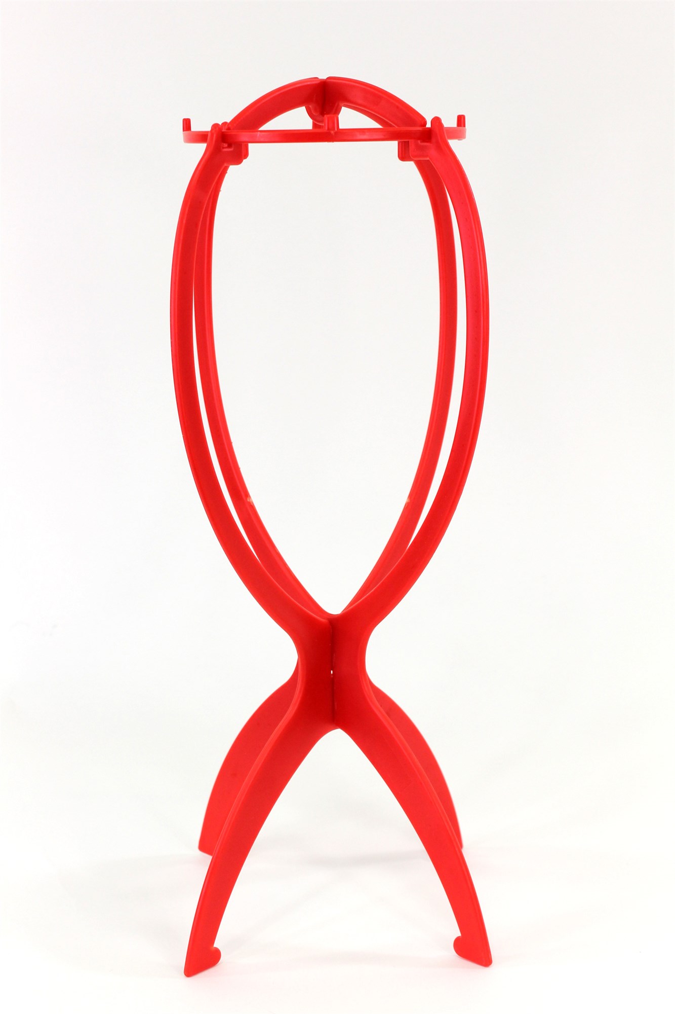 Plastic wig stand, wig display and hold, red M16, view 2, WIG ME UP: Your Perücken Online Shop Mannequin Heads
