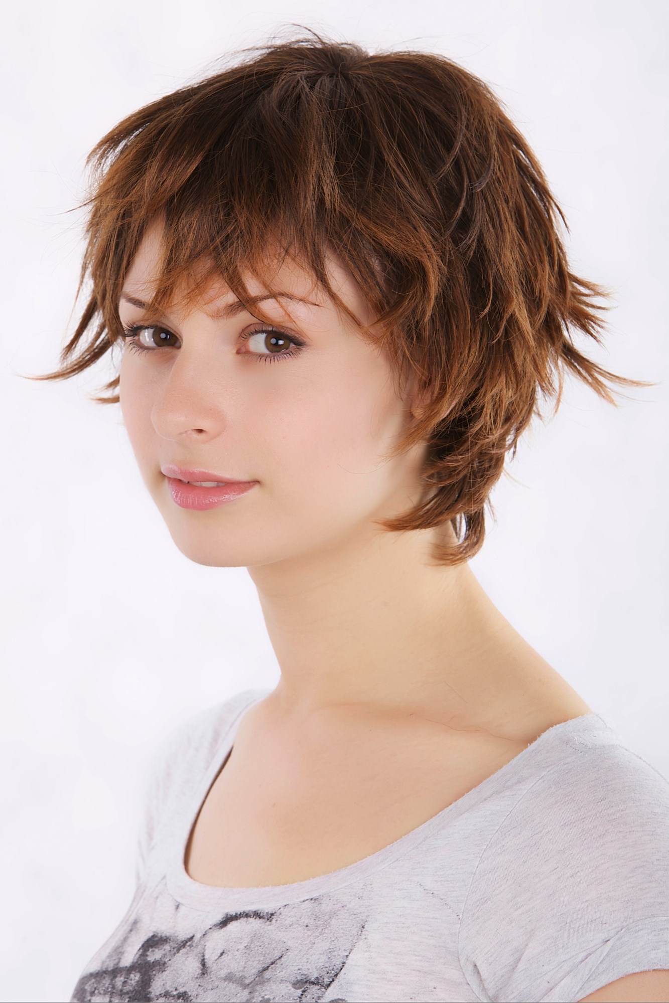 Lady wig short wild stormy look spiky tips layered chestnut brown mix 49033, view 4, WIG ME UP: Your Perücken Online Shop Quality Wigs, Ladies, Brown, wavy, short