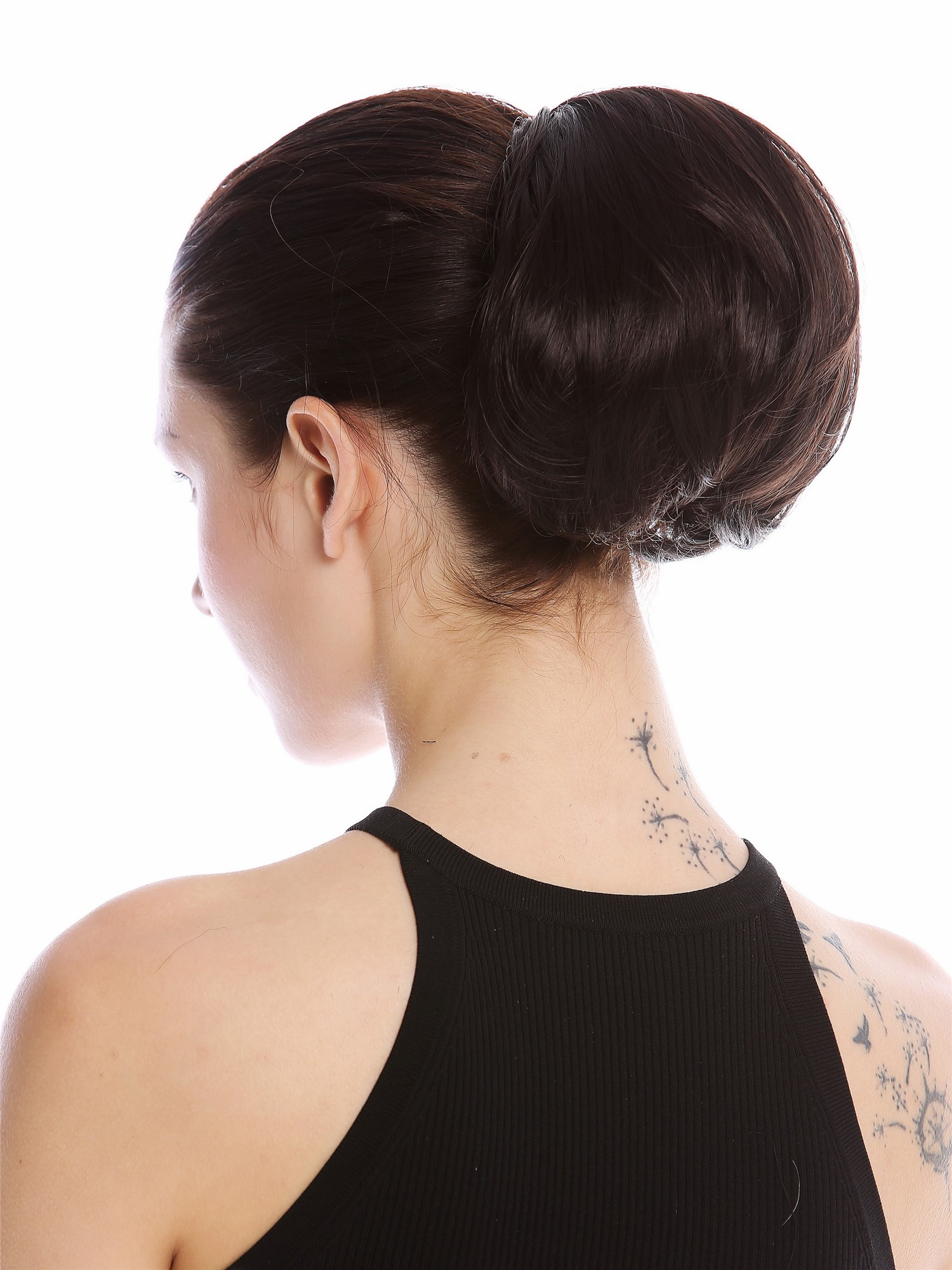 Ponytail Hairpiece very short straight voluminous like hair bun dark brown 909AB, view 3, WIG ME UP: Your Perücken Online Shop Ponytails, dark brown, curled, short