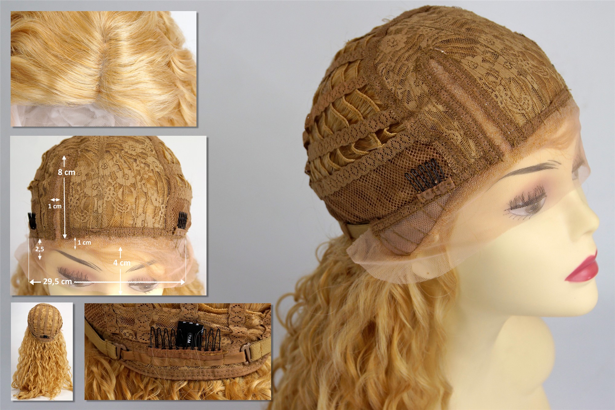 Monofilament lace front lady wig side parting long curls blonde mix VK-18-MF, view 6, WIG ME UP: Your Perücken Online Shop Quality Wigs, Ladies, blond mix, wavy, long