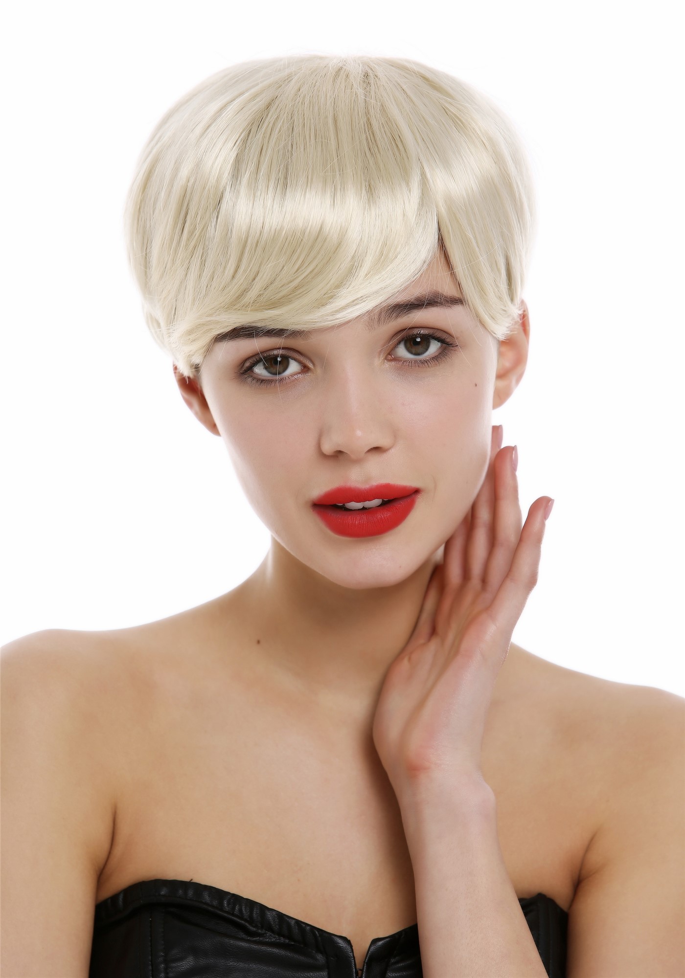 Quality Wigs, Ladies, platinum blonde, straight, short