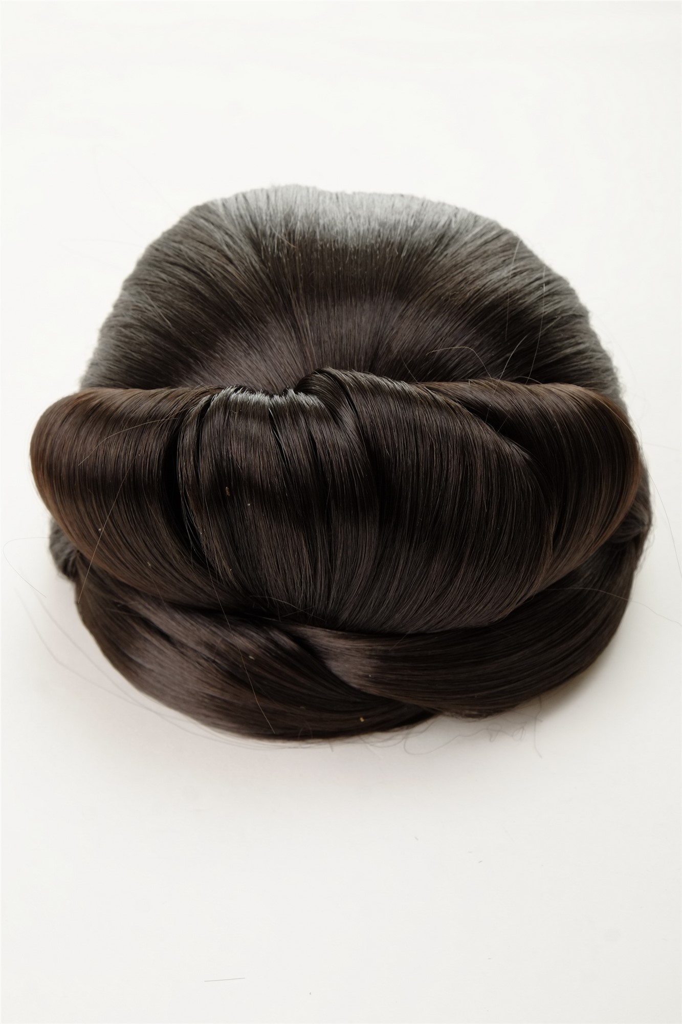 Dutt Haarknoten Groß Oma Dunkelbraun N792-4, Ansicht 6, WIG ME UP: Ihr Perücken Online Shop glatter Dutt Haarteil Dunkelbraun