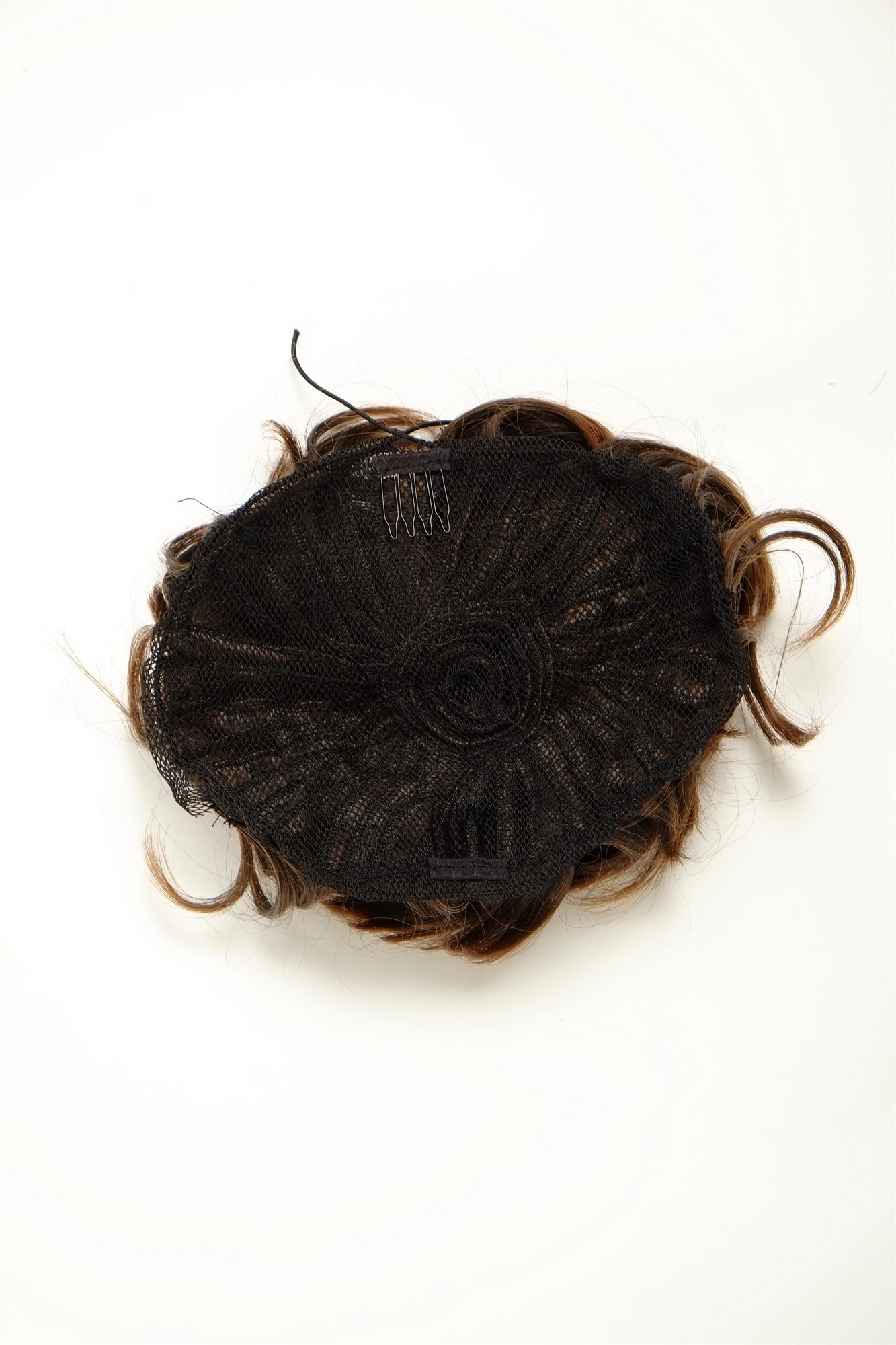 Haarteil Dutt Haarrose Buschig Schwarzbraun-Kupferbraun-Mix Q840-2T30, Ansicht 2, WIG ME UP: Ihr Perücken Online Shop lockiger Dutt Haarteil Schwarzbraun-Kupferbraun-Mix