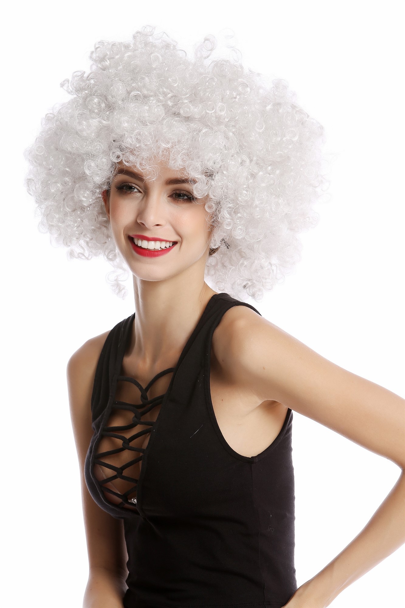 Party Wig, Ladies, Grey, curled, short