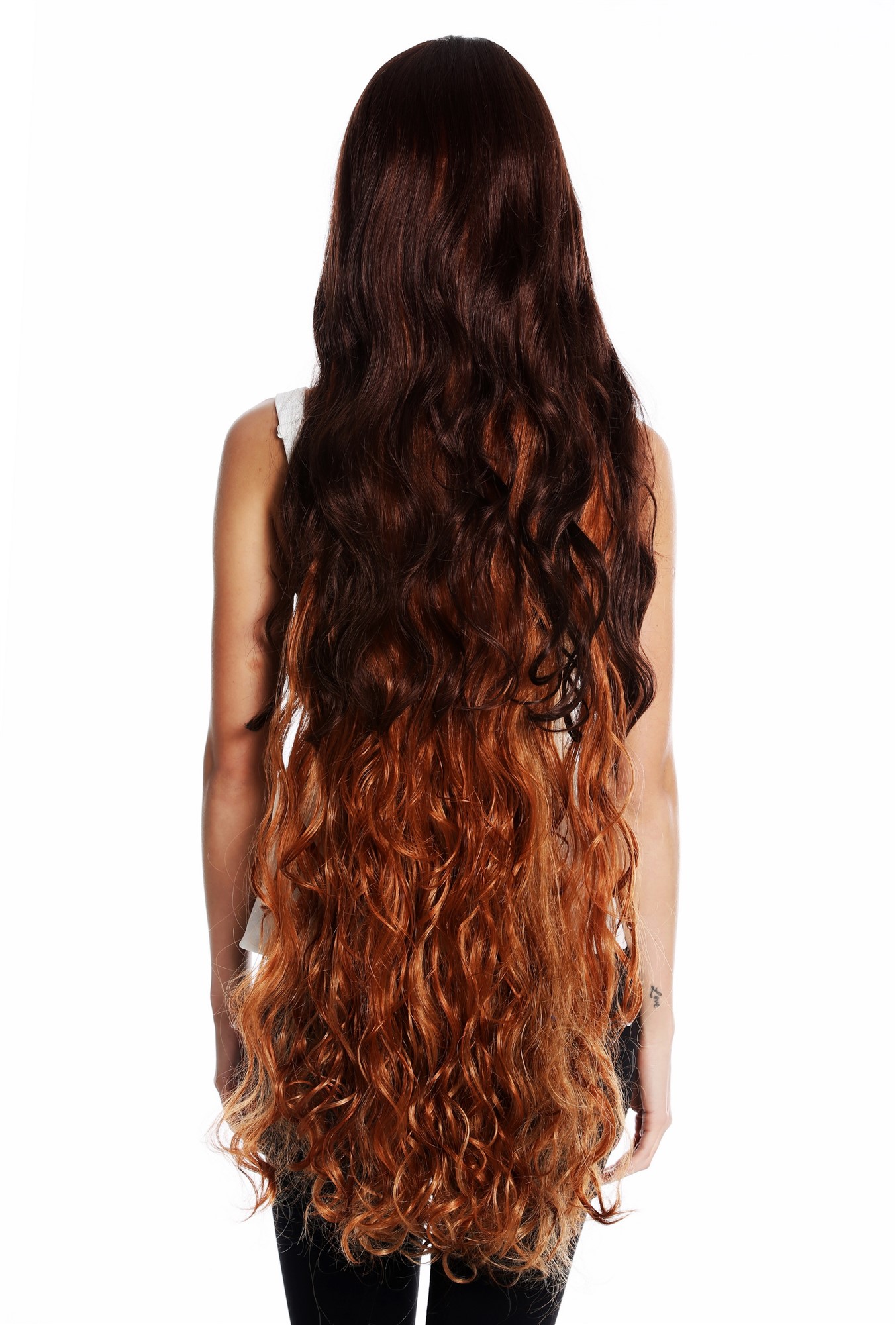 Quality Wigs, Ladies, brown-blonde mix, curled, very long