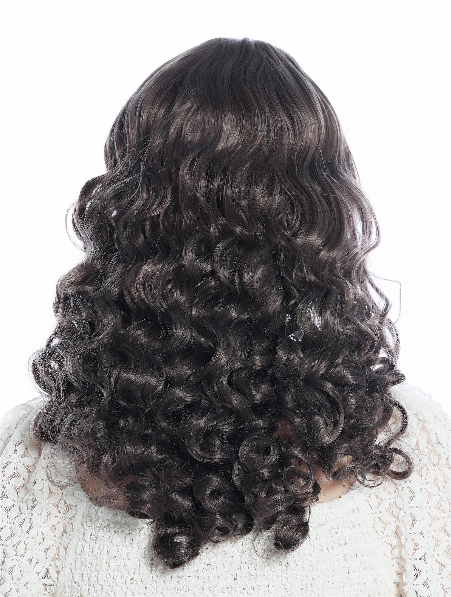 Lady wig curled bangs long voluminous wild mix violet red grey brown SZL0869 , view 4, WIG ME UP: Your Perücken Online Shop Quality Wigs, Ladies, Red-violet gray brown mottled, curled, long