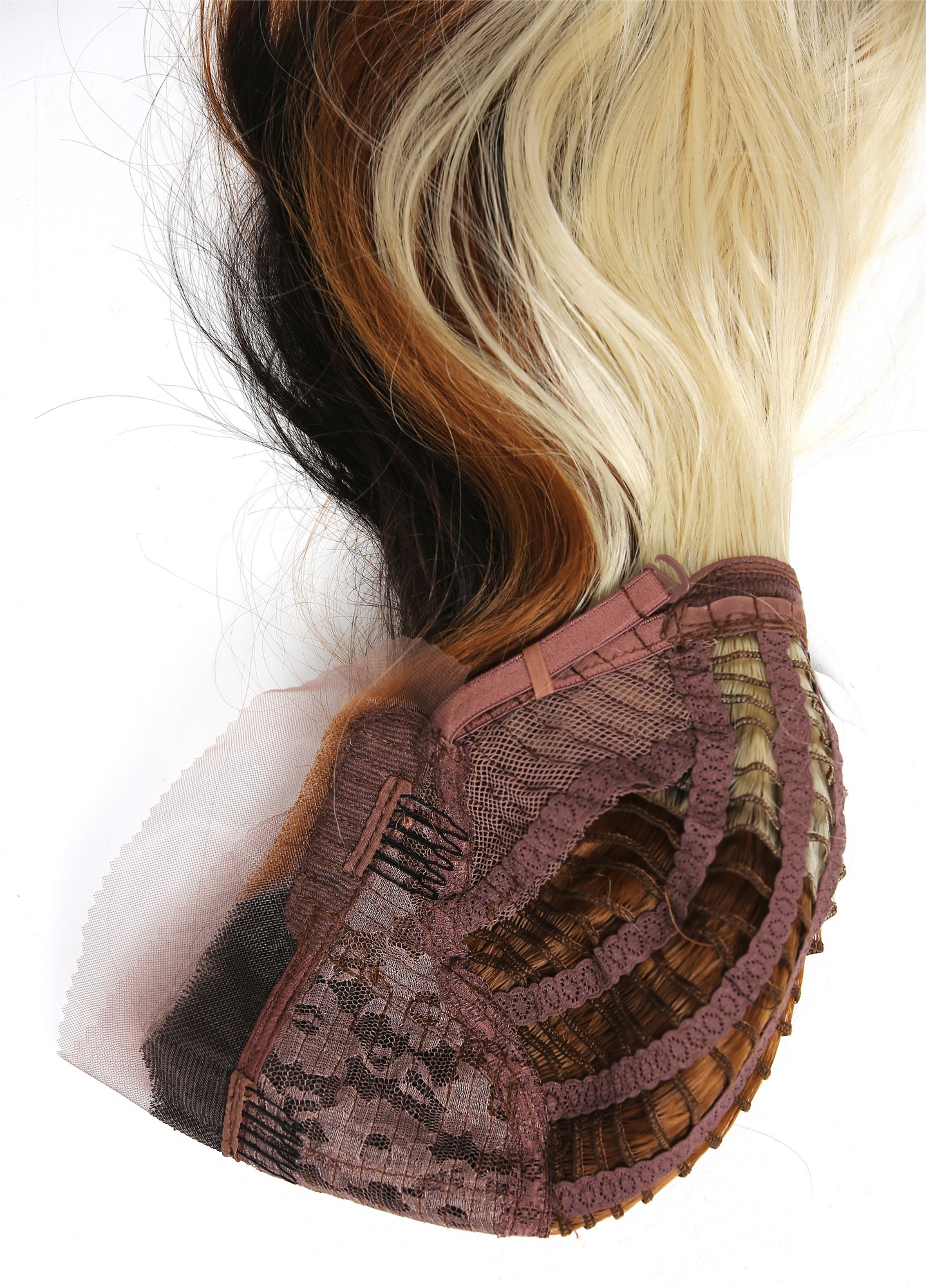 Lady wig lace front long layered undercolours golden brown blonde TYM-343-LF, view 8, WIG ME UP: Your Perücken Online Shop Quality Wigs, Ladies, brown-blonde mix, straight, long