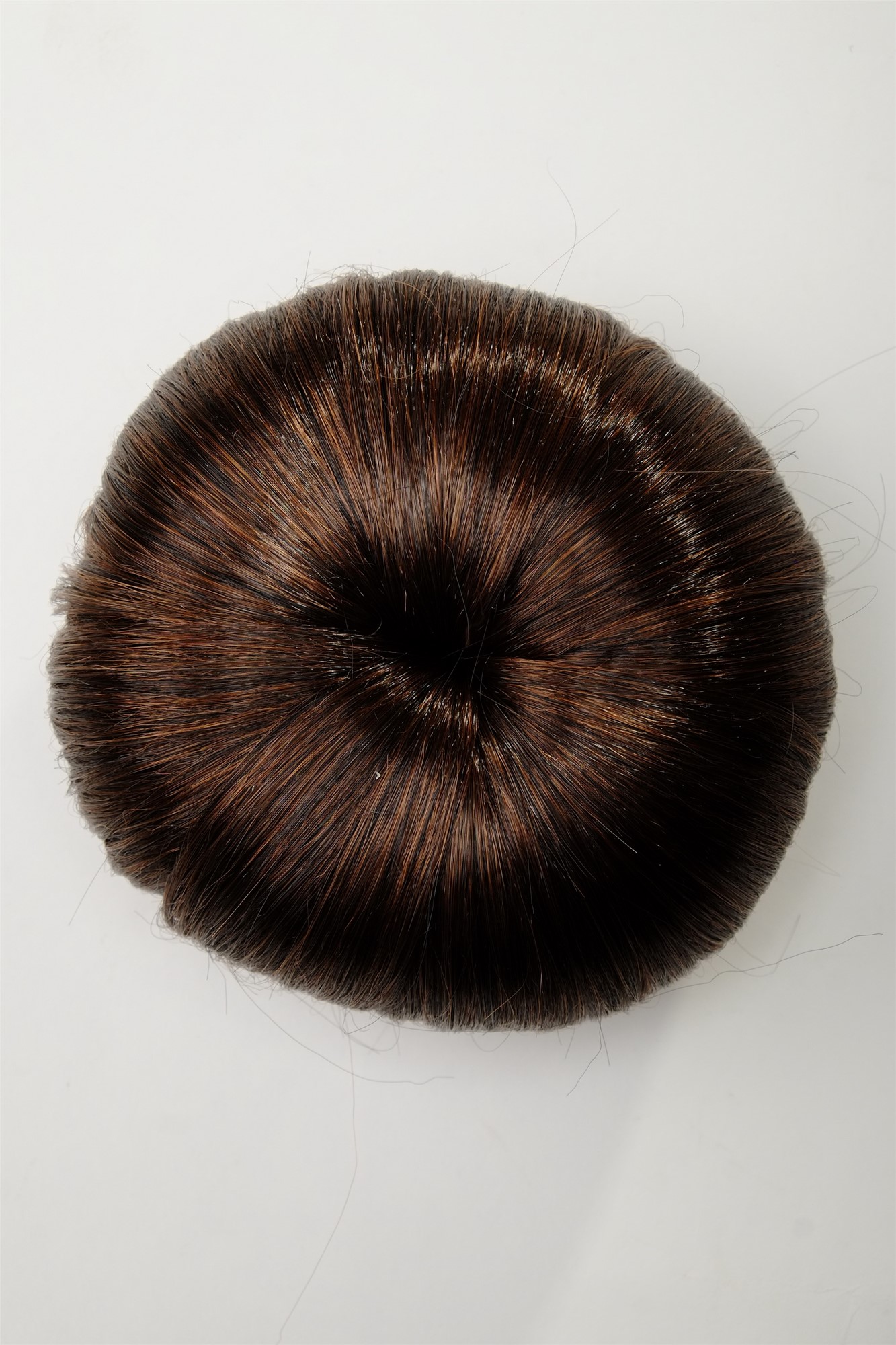 Dutt Haarknoten 50er 60er Kastanie Braun-Mix N372-2T30, Ansicht 2, WIG ME UP: Ihr Perücken Online Shop glatter Dutt Haarteil Schwarzbraun-Kupferbraun-Mix