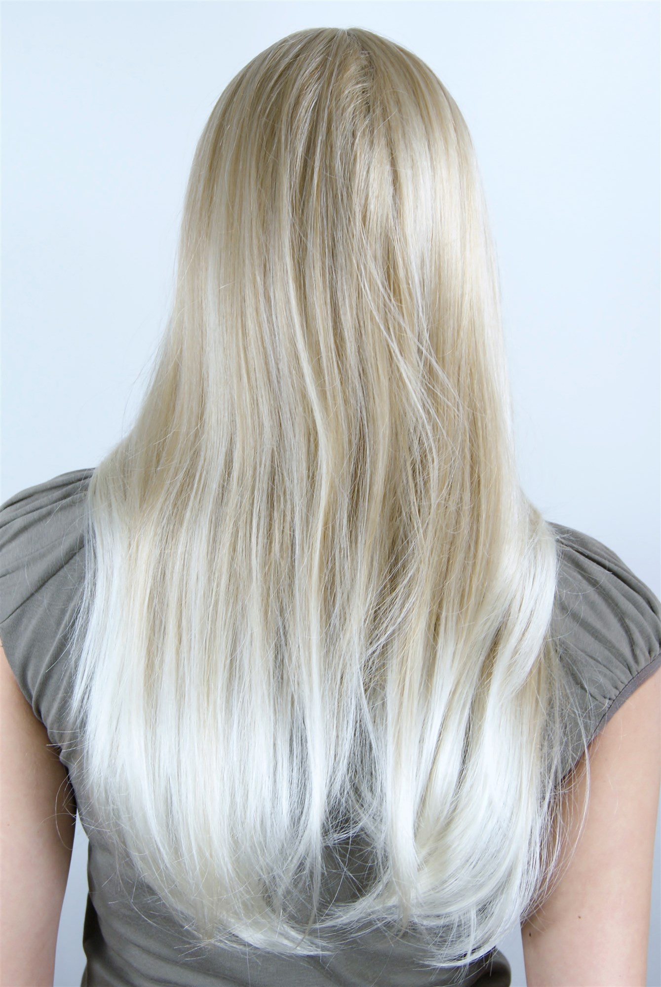 Lady women wig fringe parted straight long blonde platinum highlights tips 3115, view 4, WIG ME UP: Your Perücken Online Shop Quality Wigs, Ladies, Blonde, straight, long