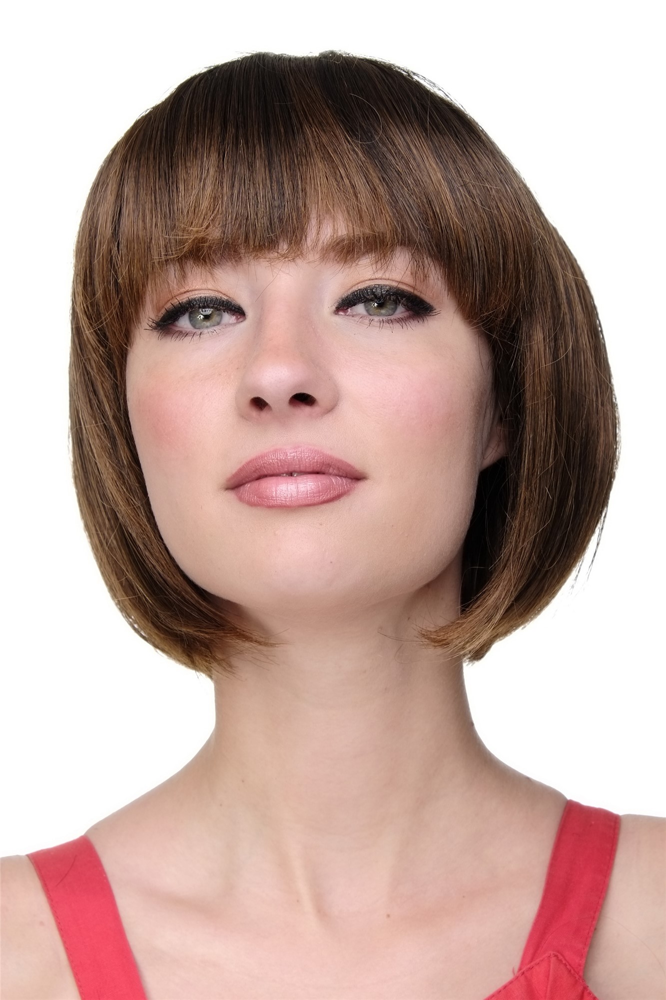 Lady  Wig short Page Bob fringe bangs dark brown with copper brown ends chestnut 703-2T30, view 5, WIG ME UP: Your Perücken Online Shop Quality Wigs, Ladies, black-copper brown, straight, short