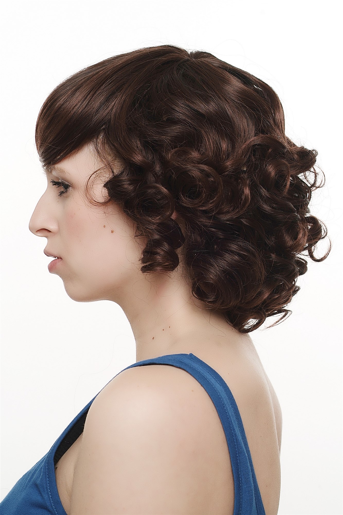 Lady  Wig extravangant postmodern ultra-stylish curl short brown mix mahogany SA031-2T33, view 5, WIG ME UP: Your Perücken Online Shop Quality Wigs, Ladies, black-brown-mahogany brown, curled, short