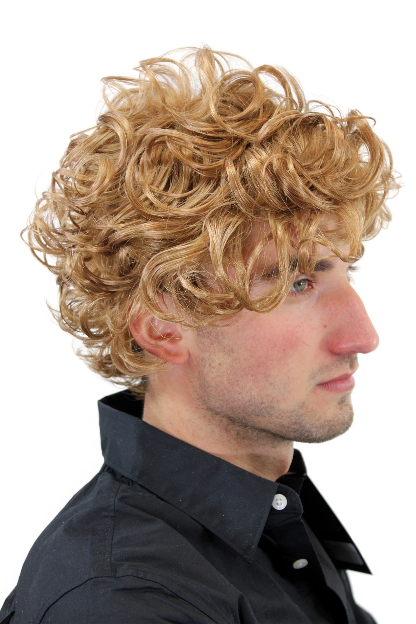 Quality Wigs, Men, Blonde, curled, short