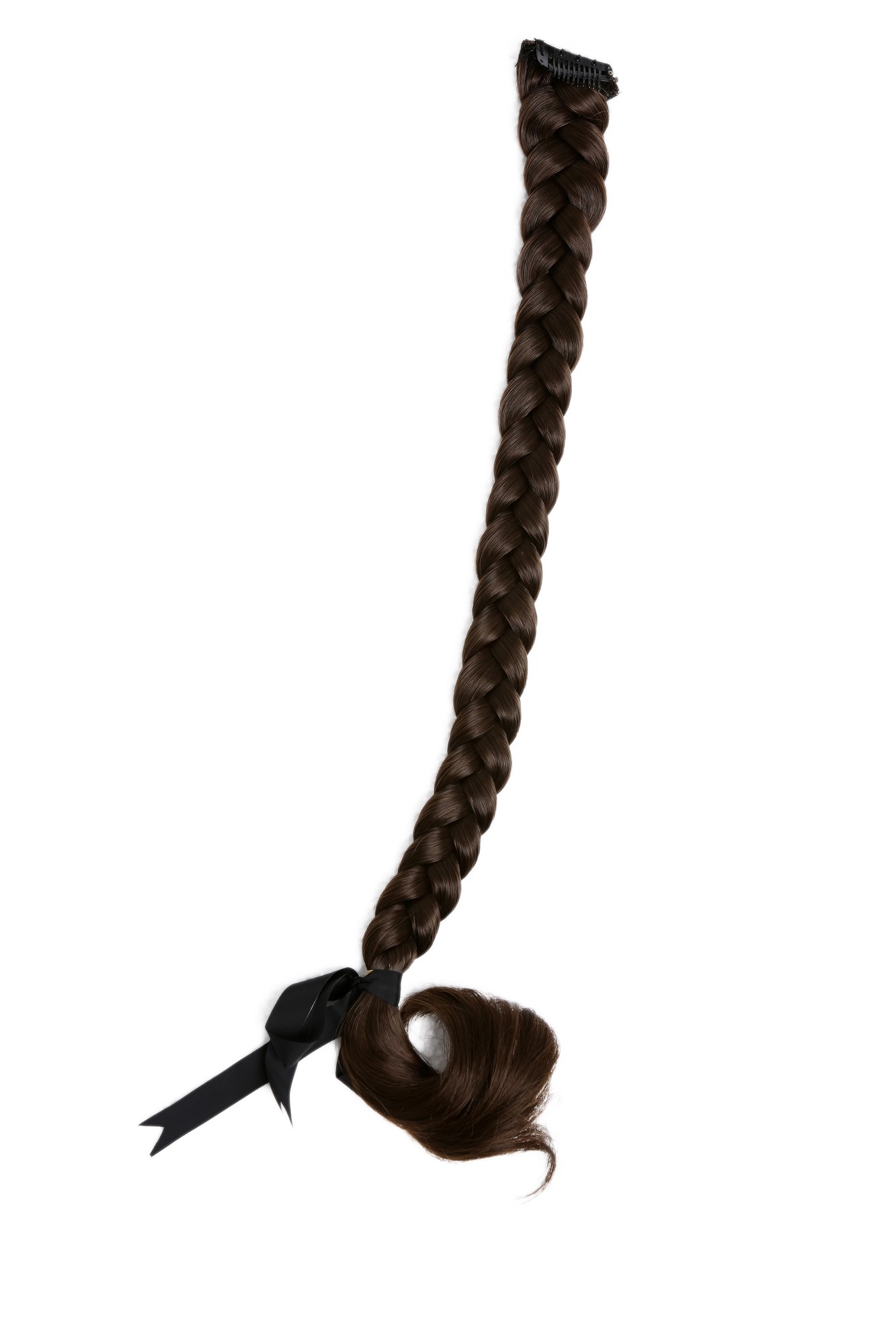 Braided Plait Hairpiece plaited Clip-in Extension long nedium ash brown SA101, view 2, WIG ME UP: Your Perücken Online Shop Ponytails, medium ash brown, Braided, long