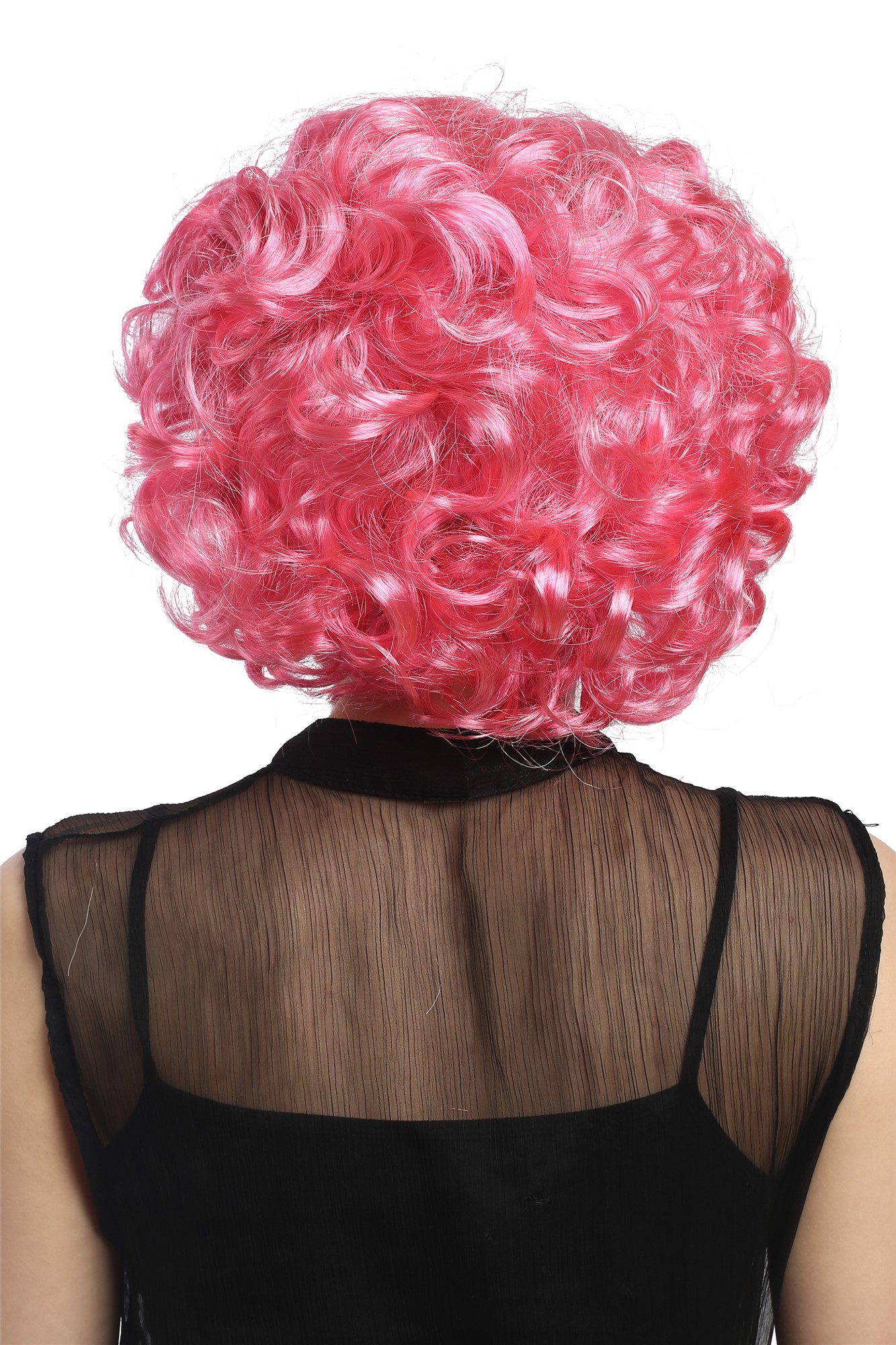 DEC31-PC28/41 Lady Party Wig Halloween Cosplay short voluminous curly curls pink 80s Pop Star Diva, view 3, WIG ME UP: Your Perücken Online Shop Party Wig, Ladies, Pink, curled, short