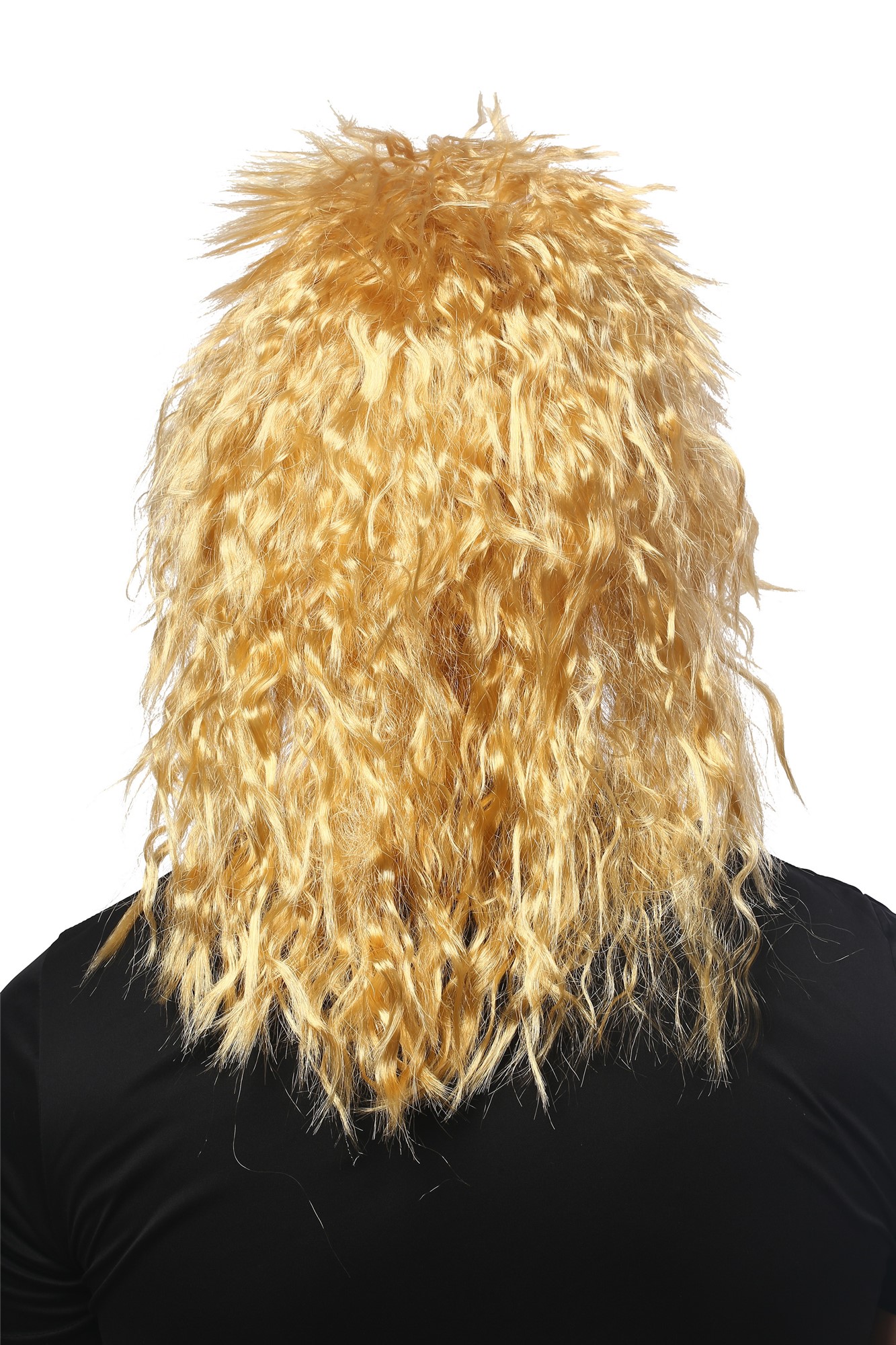 Lady or Man Party Wig Fancy Dress blond Lions Mane Hardrock heavy Metal mullet kinks kinked wild, view 2, WIG ME UP: Your Perücken Online Shop Party Wig, Unisex, Blonde, curled, shoulder-length