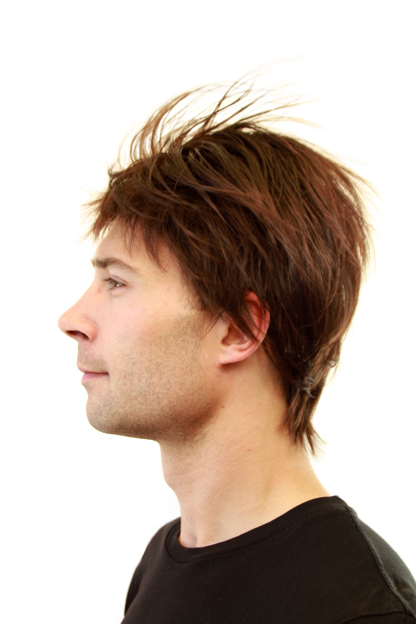 Men's WIG (for Men or Unisex) HIGH  synthetic MIXED BROWN BRUNETTE short youthful young look, view 3, WIG ME UP: Your Perücken Online Shop Quality Wigs, Men, Brown, straight, short