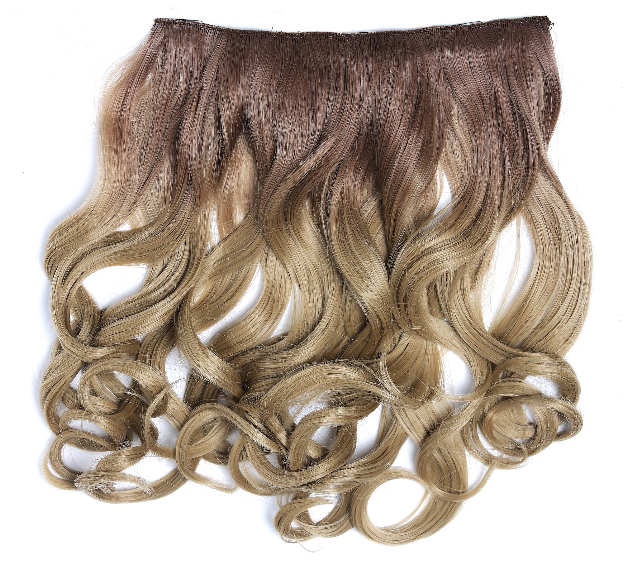 lockige Halbperücke Blond-Mix 40 cm lang