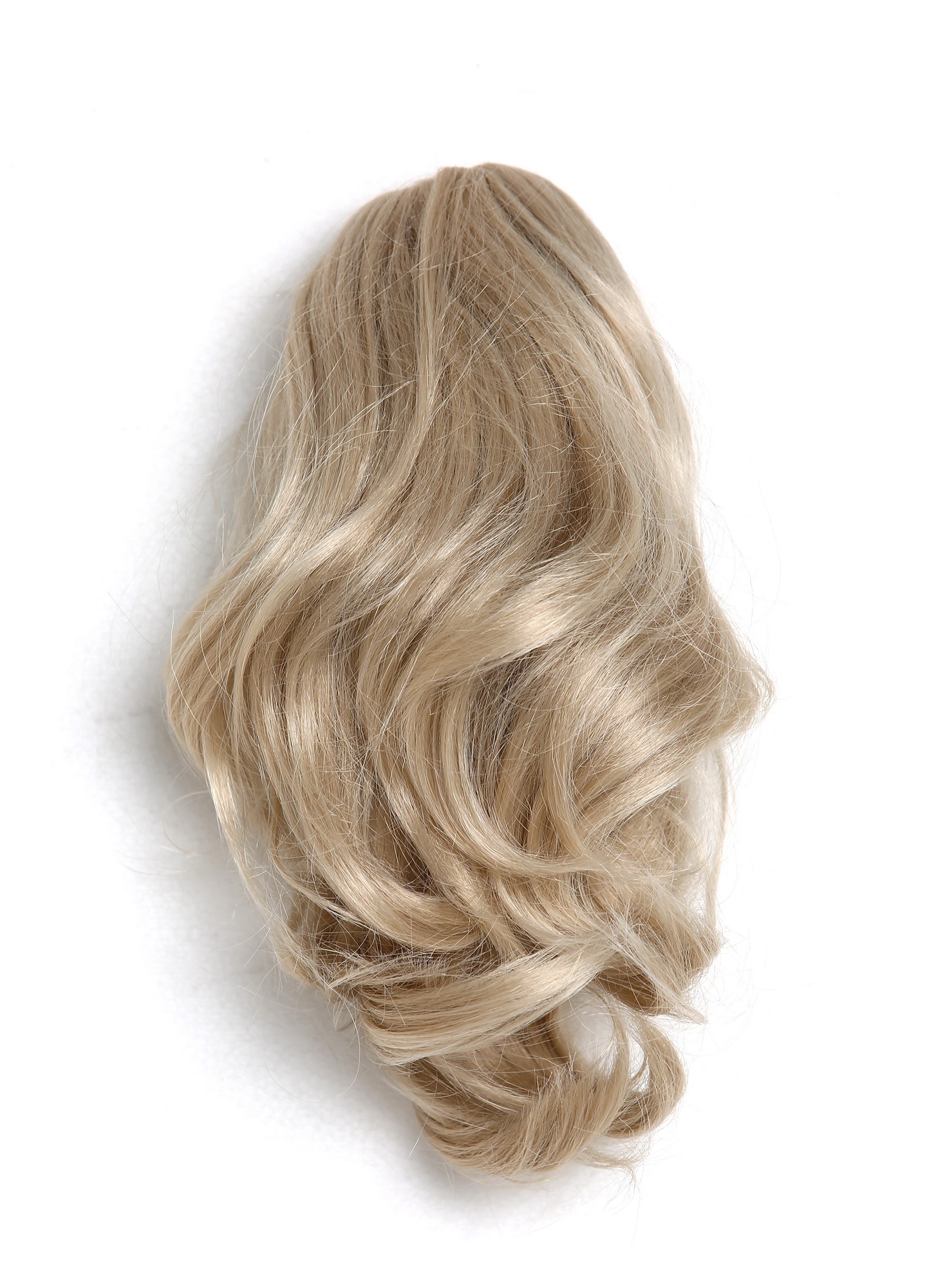 Ponytail extension hairpiece shoulder length wavy bright light blond SA04-22, view 4, WIG ME UP: Your Perücken Online Shop Ponytails, ash blonde, wavy, short