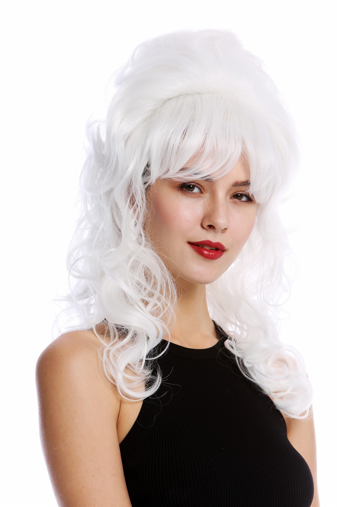 Lady Wig Baroque 60s Beehive Retro Bun curly long white Pop Singer GFW2418, view 2, WIG ME UP: Your Perücken Online Shop Quality Wigs, Ladies, White, curled, long