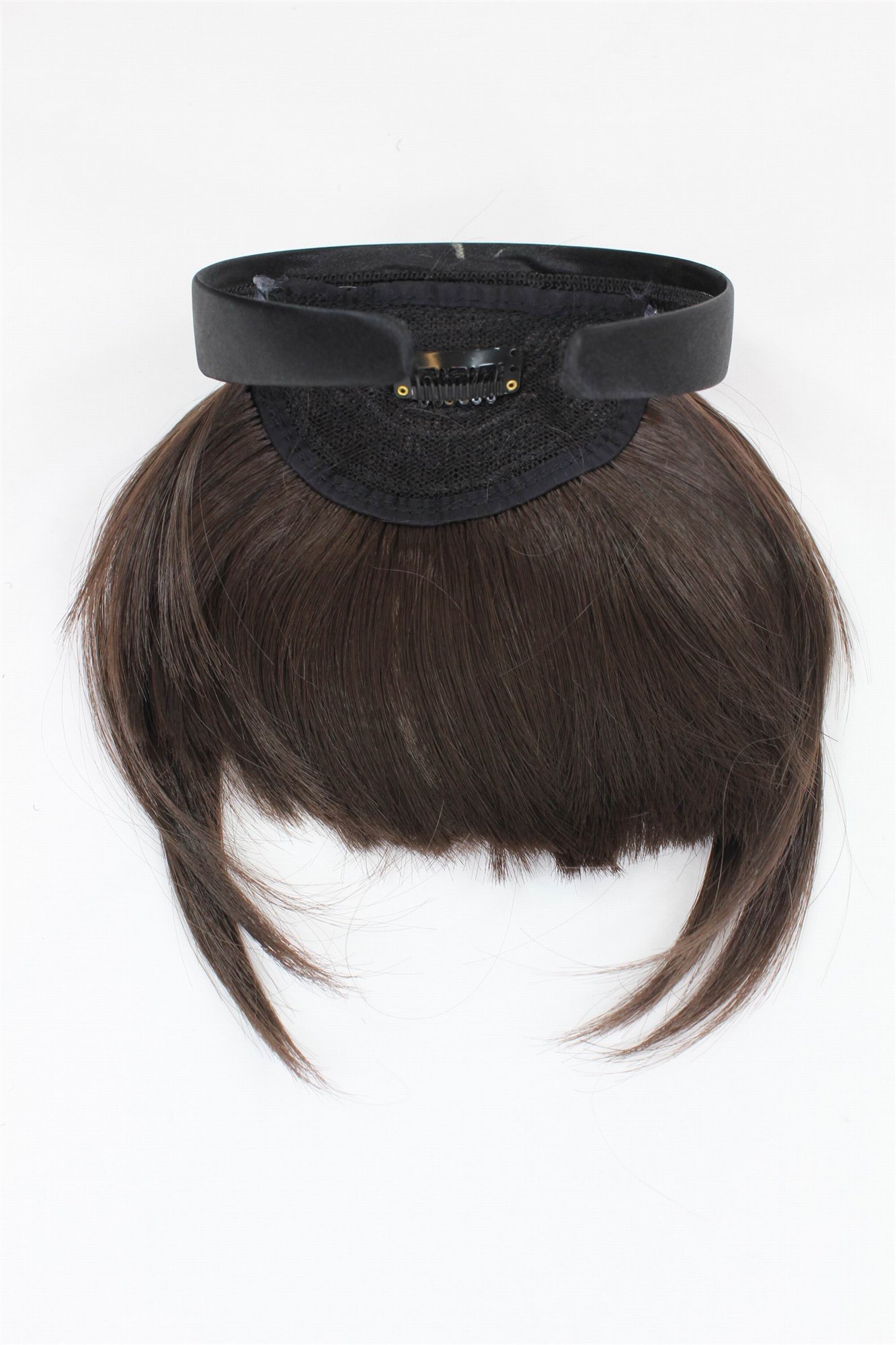 Clip-In Bang, Brown, straight, short